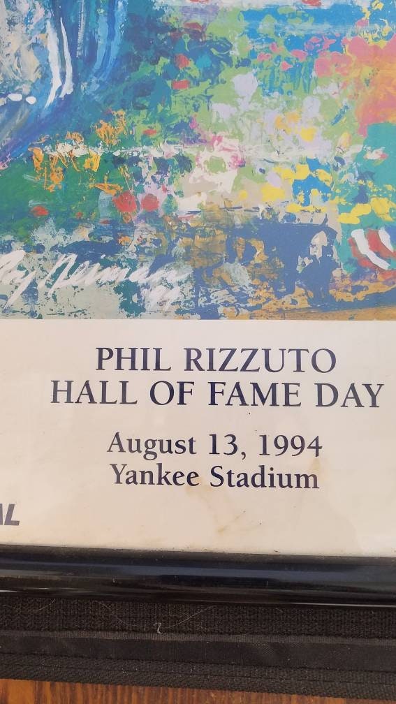 Phil Rizzuto Signed Hall of Fame Day Painting - 1994