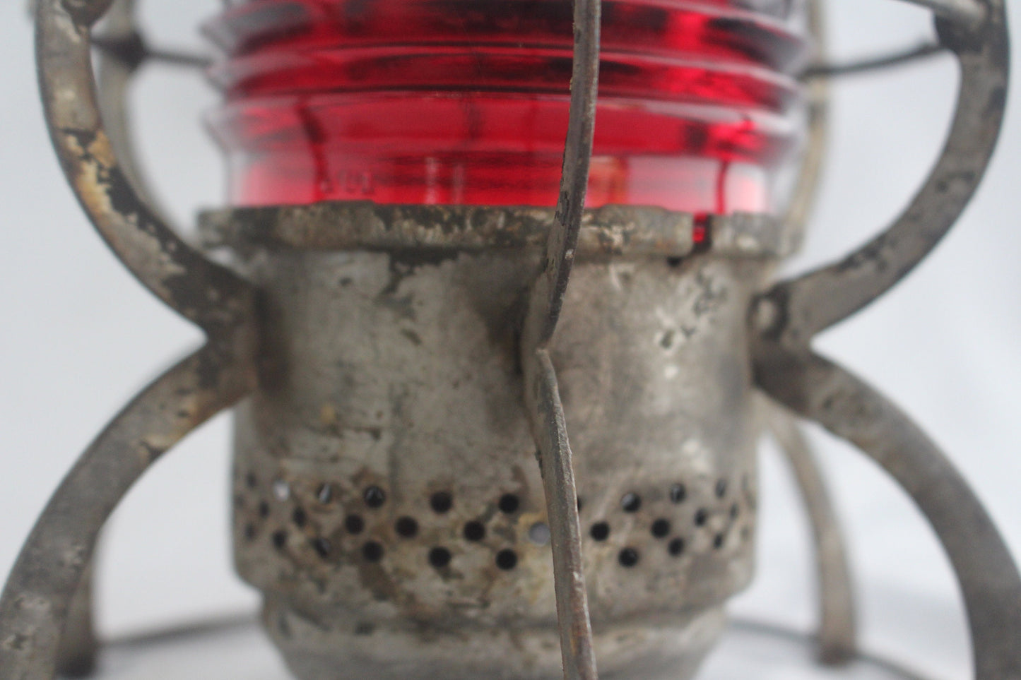 Long Island Rail Road Red Glass Lantern