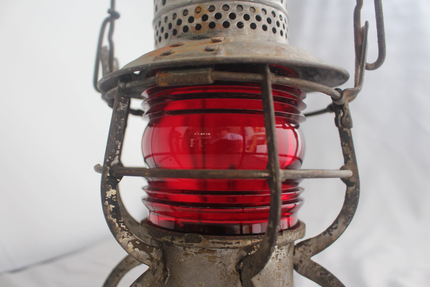 Long Island Rail Road Red Glass Lantern