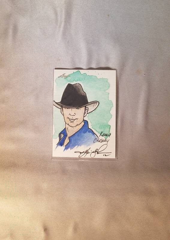 2012 Leaf Kenny Chesney Sketch Card - Super Rare 1 of 1
