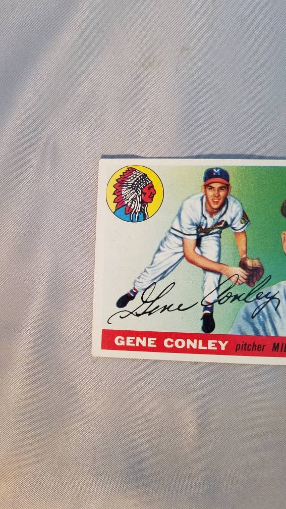 Vintage Topps #81 Gene Conley - Milwaukee Braves Baseball Card | 1950s Memorabilia