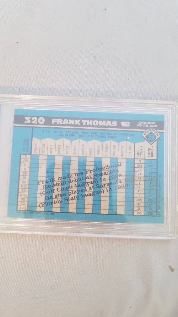 1990 Bowman #320 Frank Thomas Baseball Card