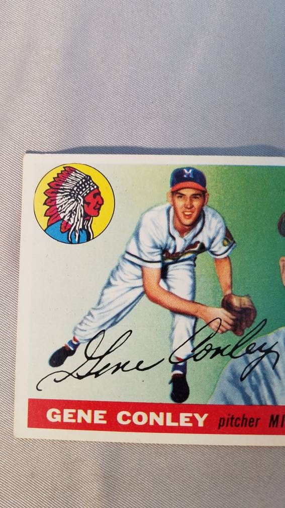 Vintage Topps #81 Gene Conley - Milwaukee Braves Baseball Card | 1950s Memorabilia