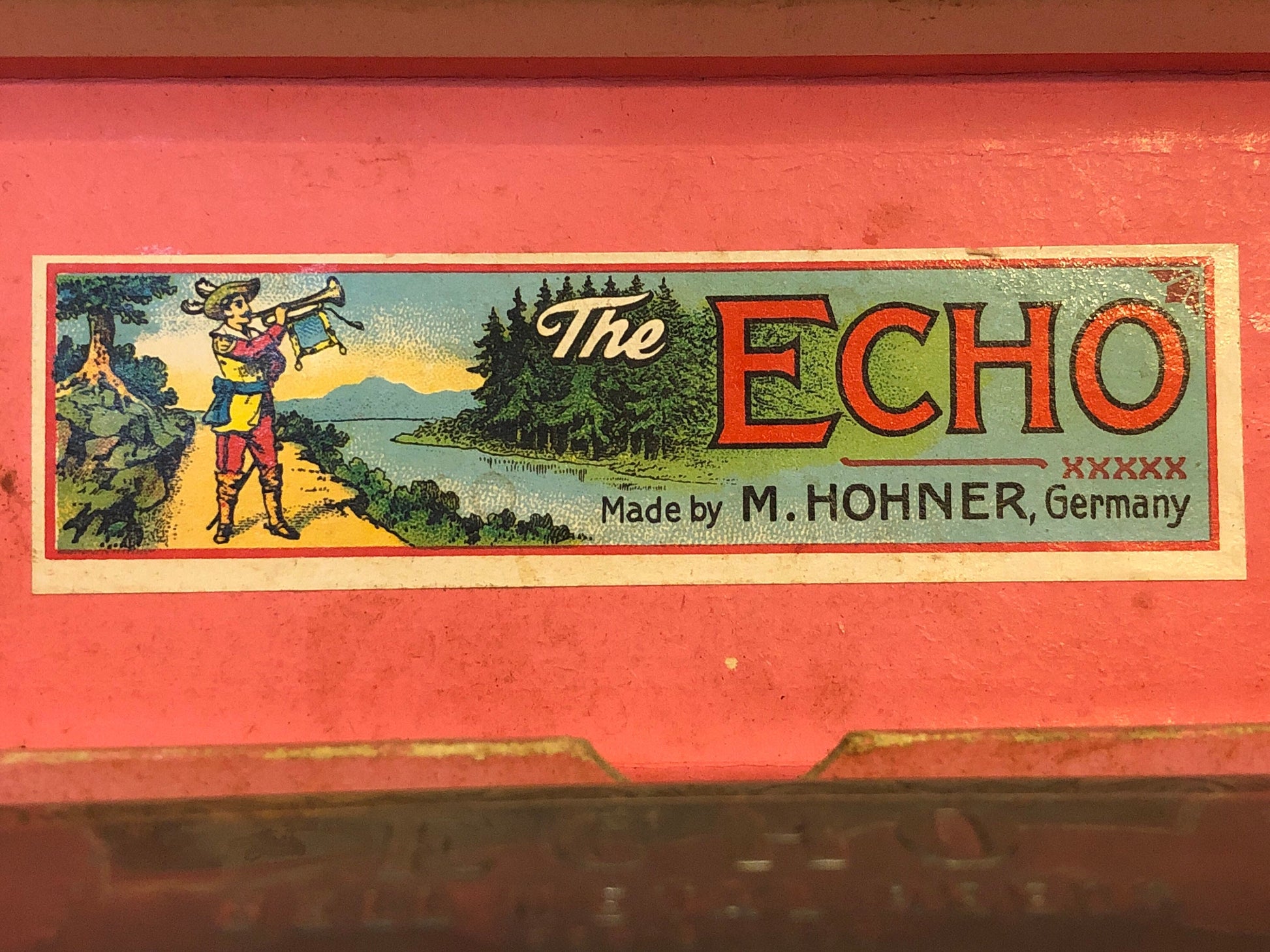 Vintage Hohner Echo Harp Harmonica, Double-Sided Harmonica, Musical Instrument, Blues Harp, Vintage Music Gift