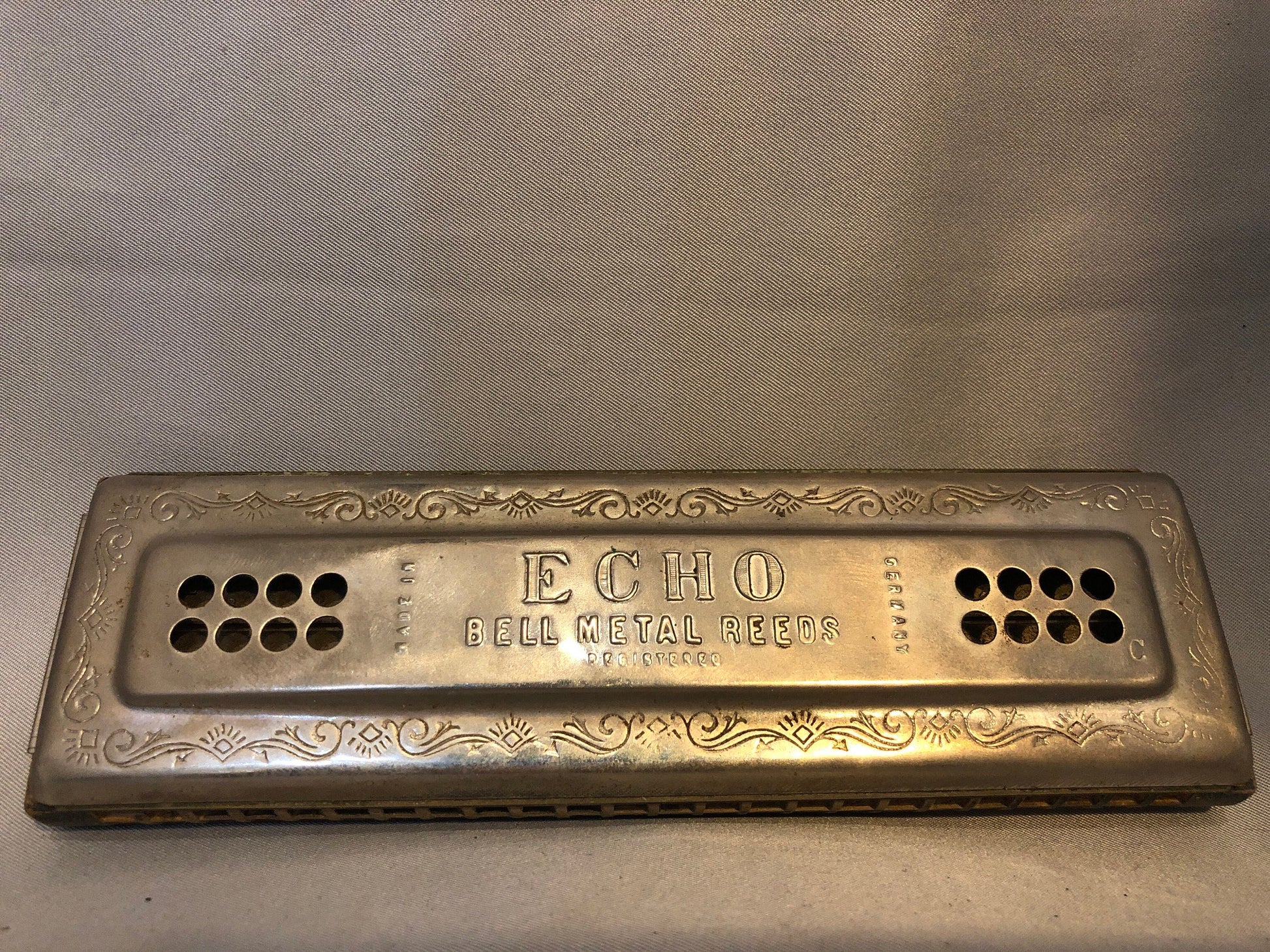 Vintage Hohner Echo Harp Harmonica, Double-Sided Harmonica, Musical Instrument, Blues Harp, Vintage Music Gift