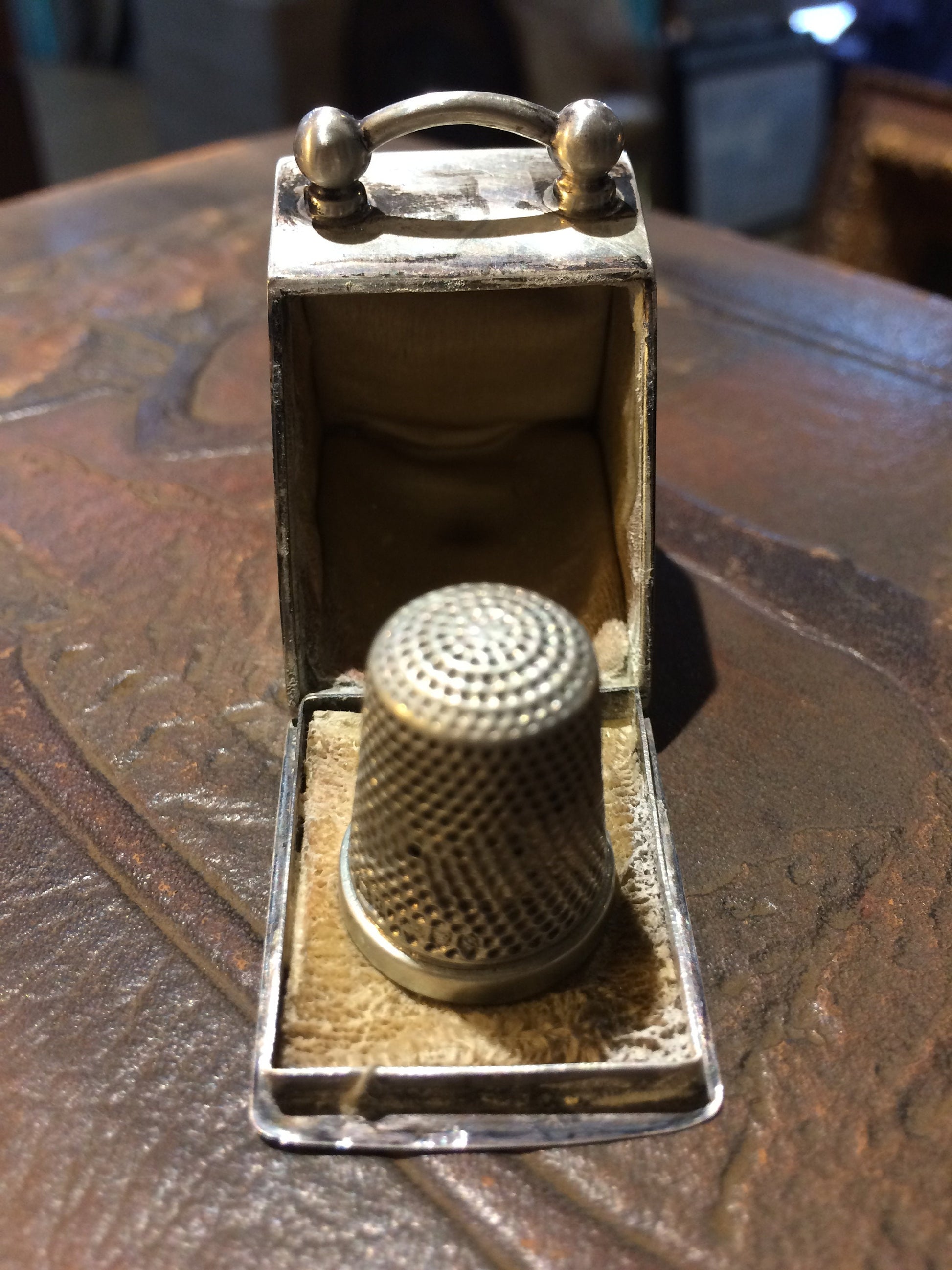 Clark & Sewell Silver Thimble Holder