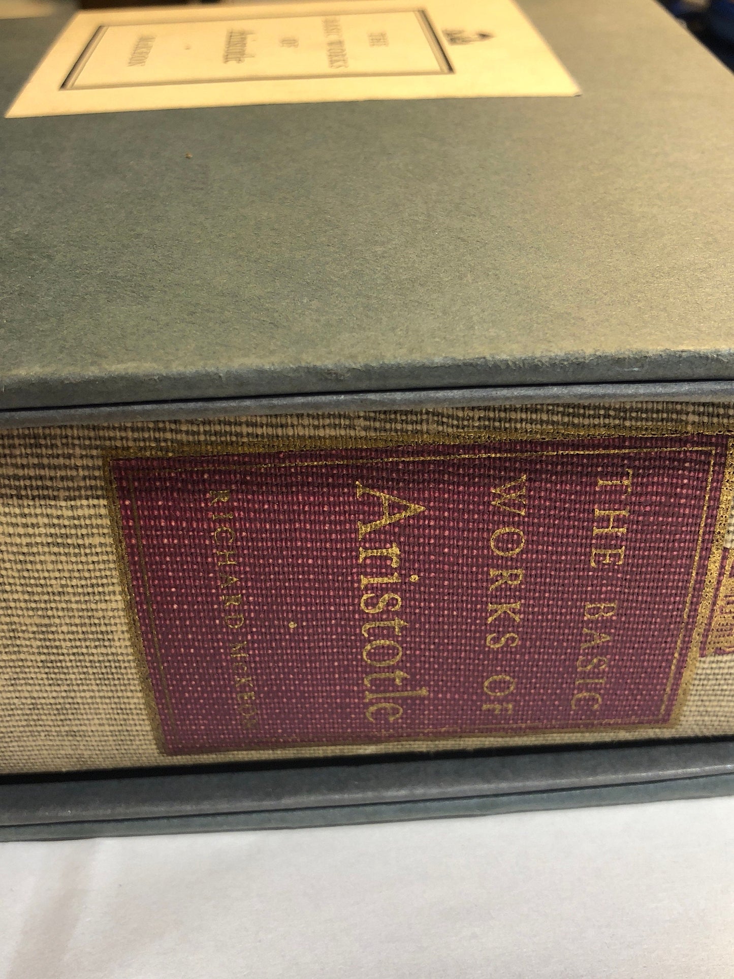 1941 25th Printing of The Basic Works of Aristotle Edited and With an Introduction by Richard McKeon published by Random House, Inc.