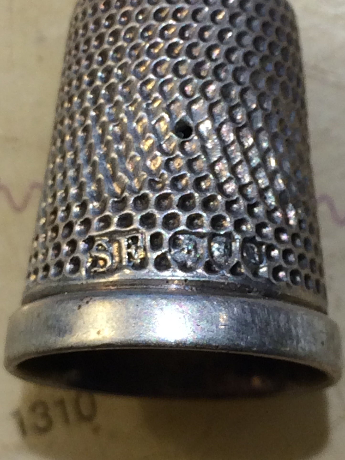 Clark & Sewell Silver Thimble Holder