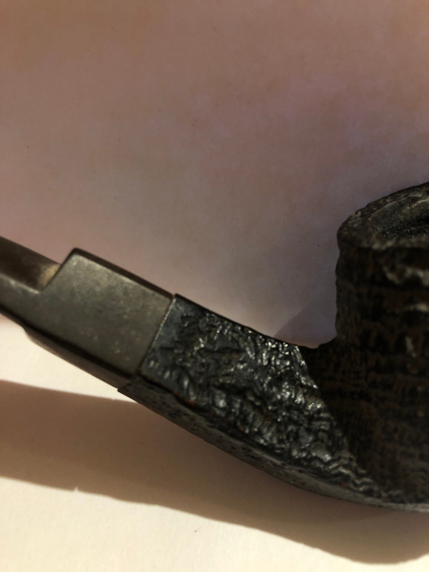 Vintage 1940s Wally Frank Belgian Bent Sandblasted Wood Smoking Pipe