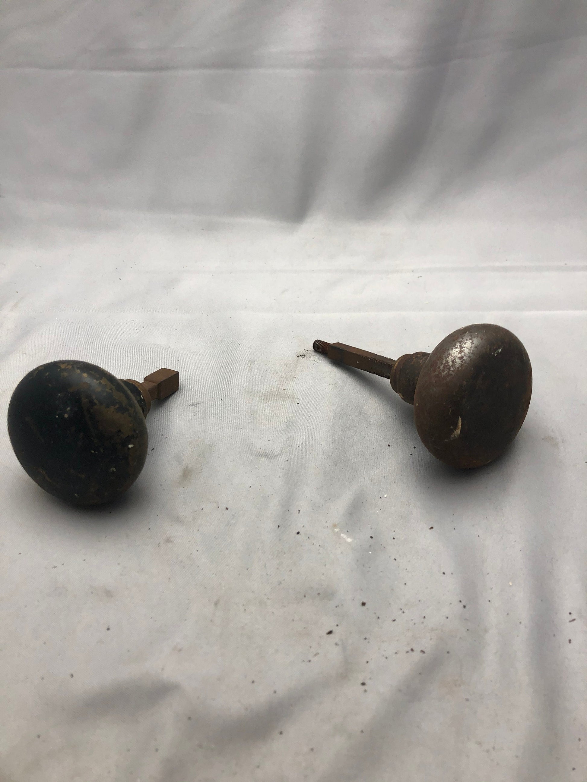 Antique Round Brass Door Knobs