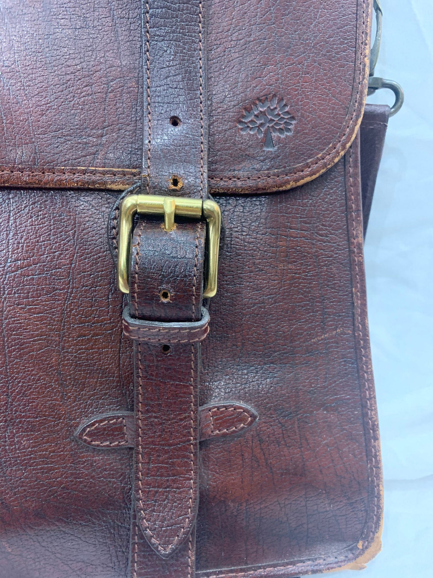 Vintage Roger Saul Mulberry Leather Messenger Bag