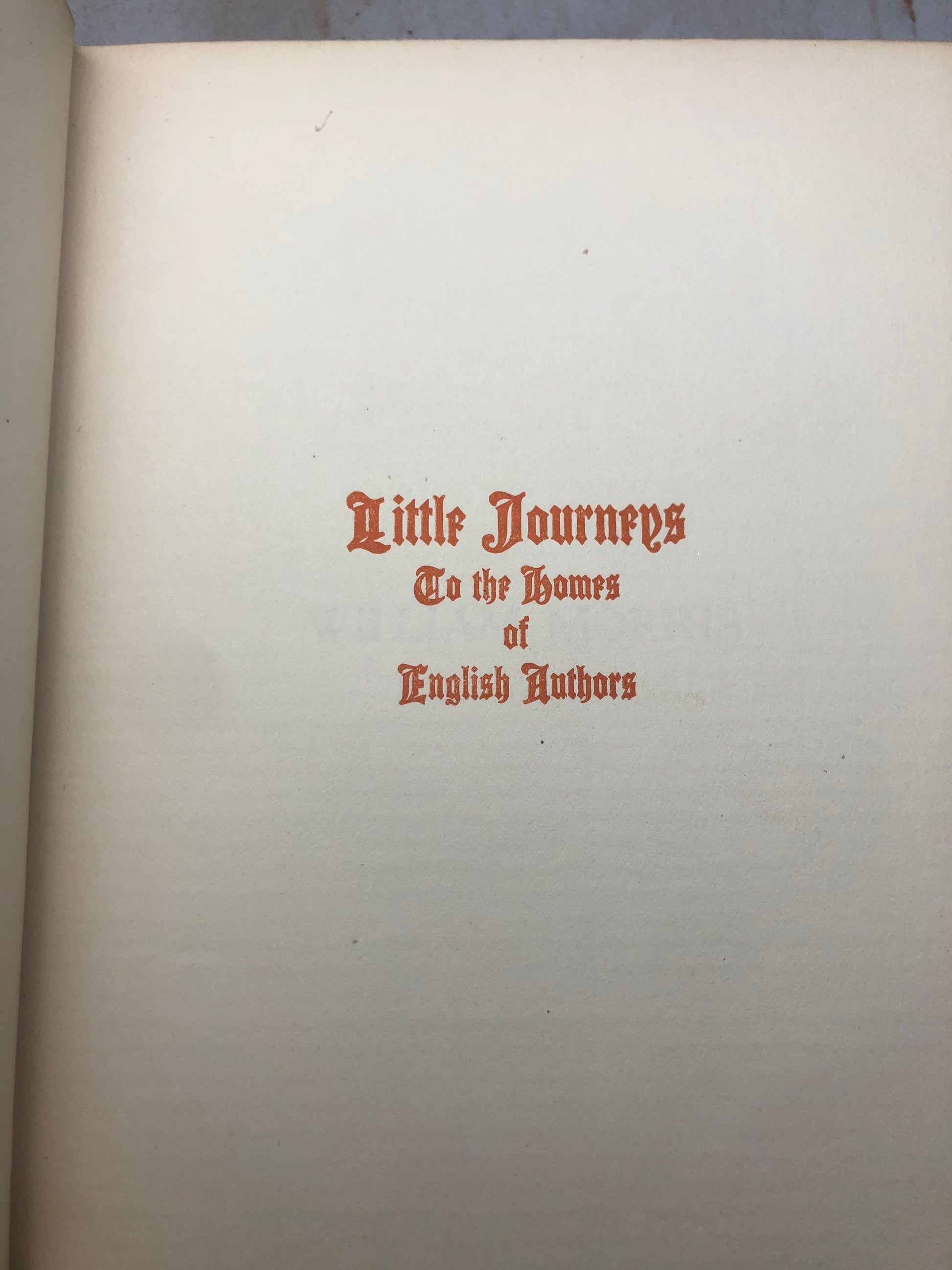 Vintage 1916 'Little Journeys to the Homes of the Greats' by Elbert Hubbard | Home & Living