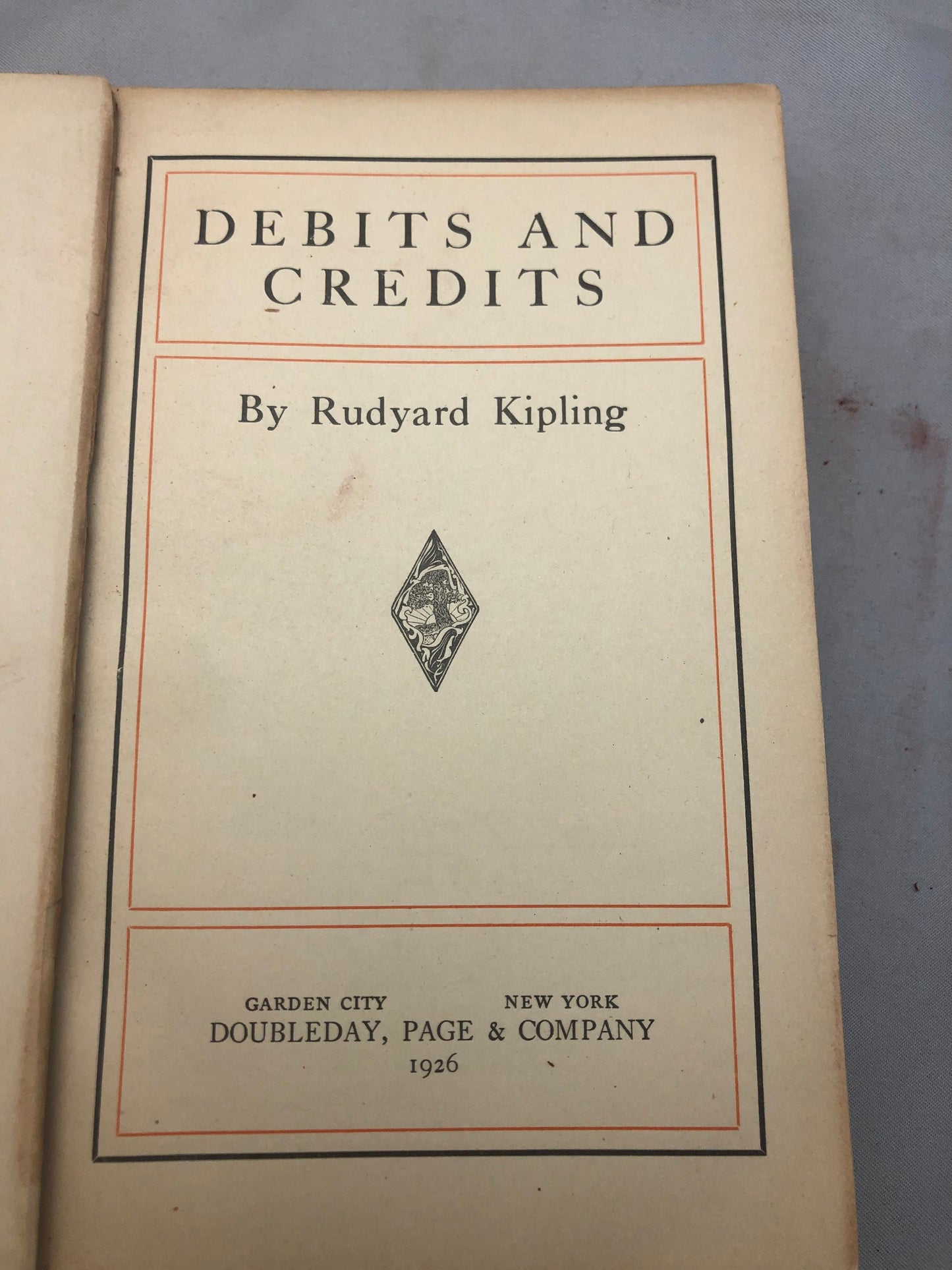 1926 'Debits and Credits' by Rudyard Kipling First Edition