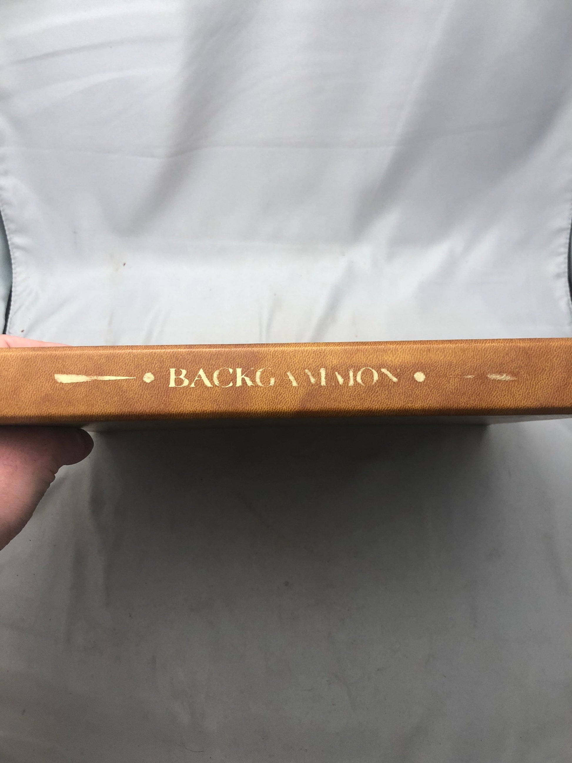Vintage Pleather Backgammon Set