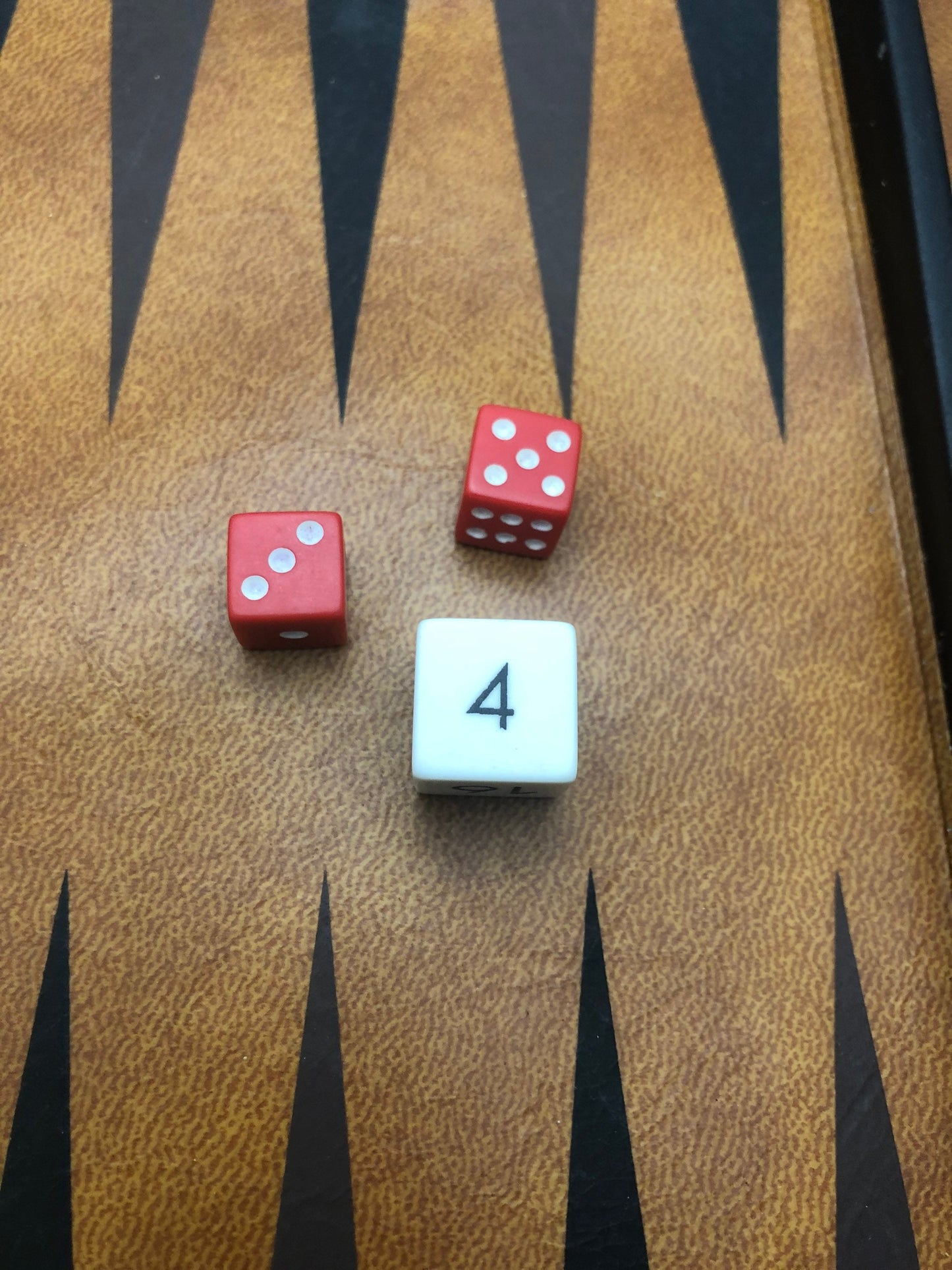 Vintage Pleather Backgammon Set