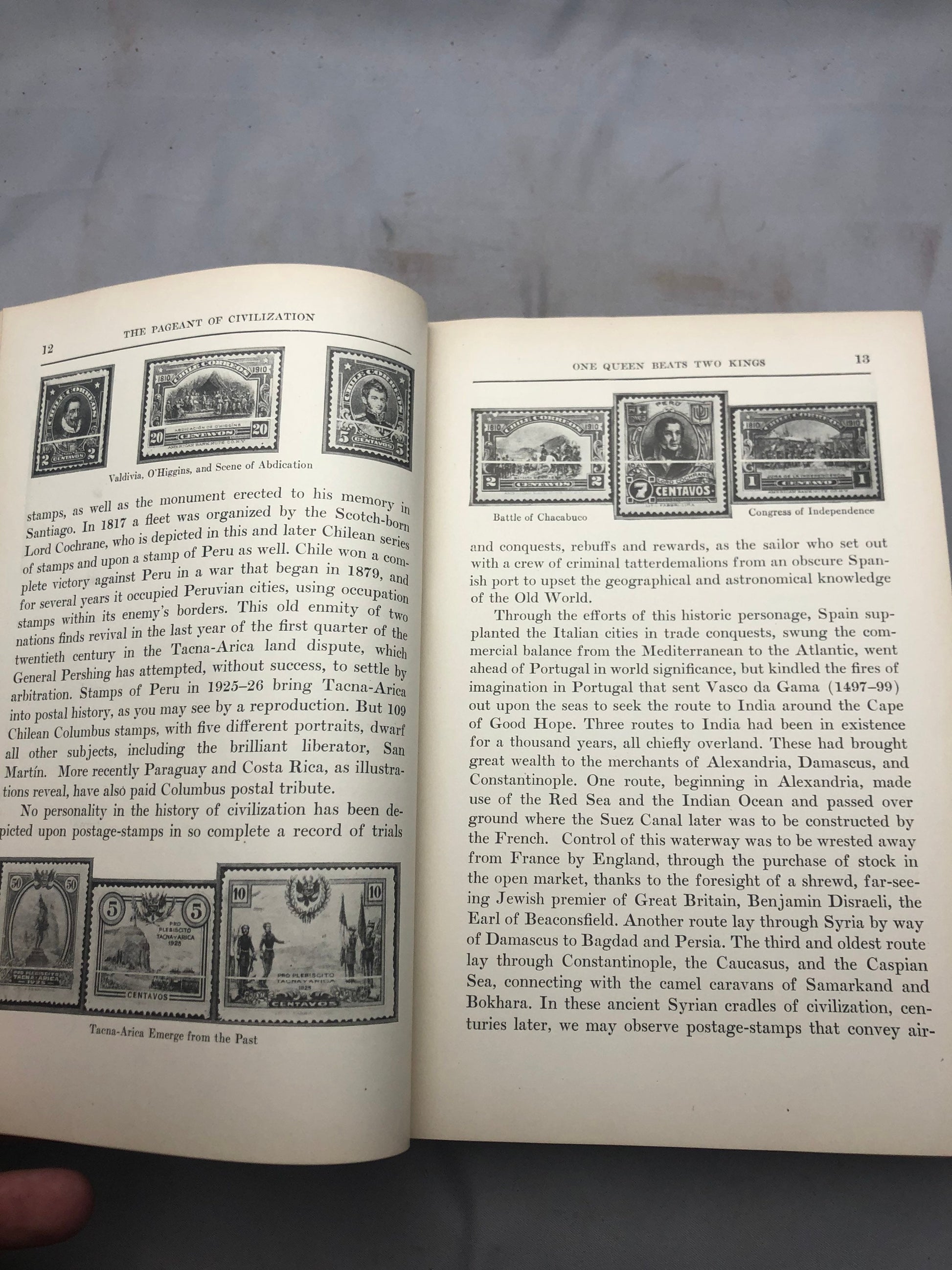 1927 'The Pageant of Civilization: World Romance and Adventure as Told by Postage Stamps' by F.B. Warren