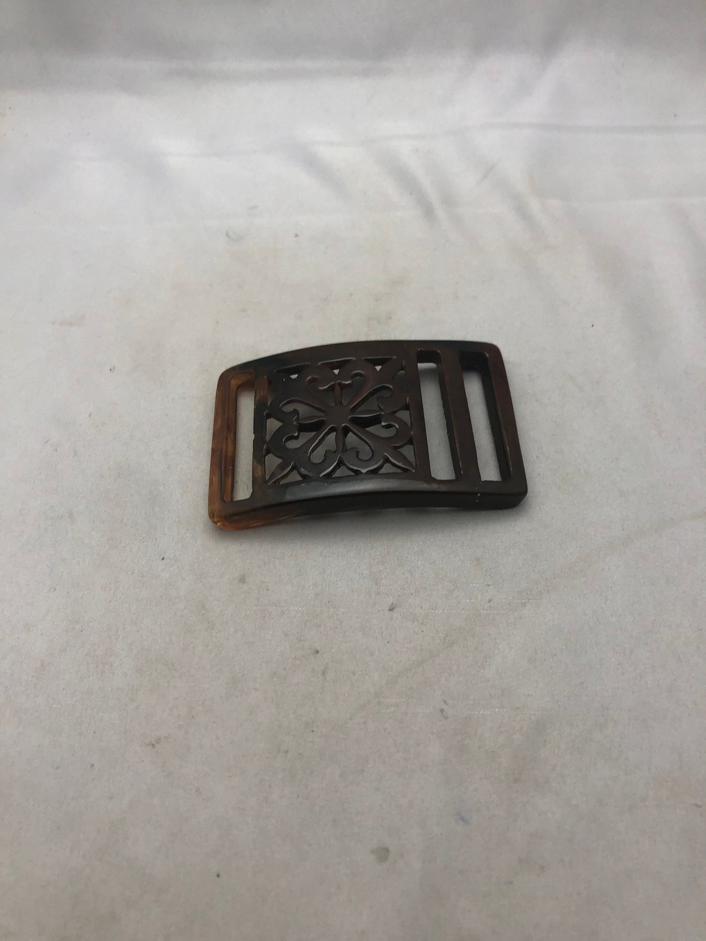 Vintage Brown Bakelite Belt Buckle