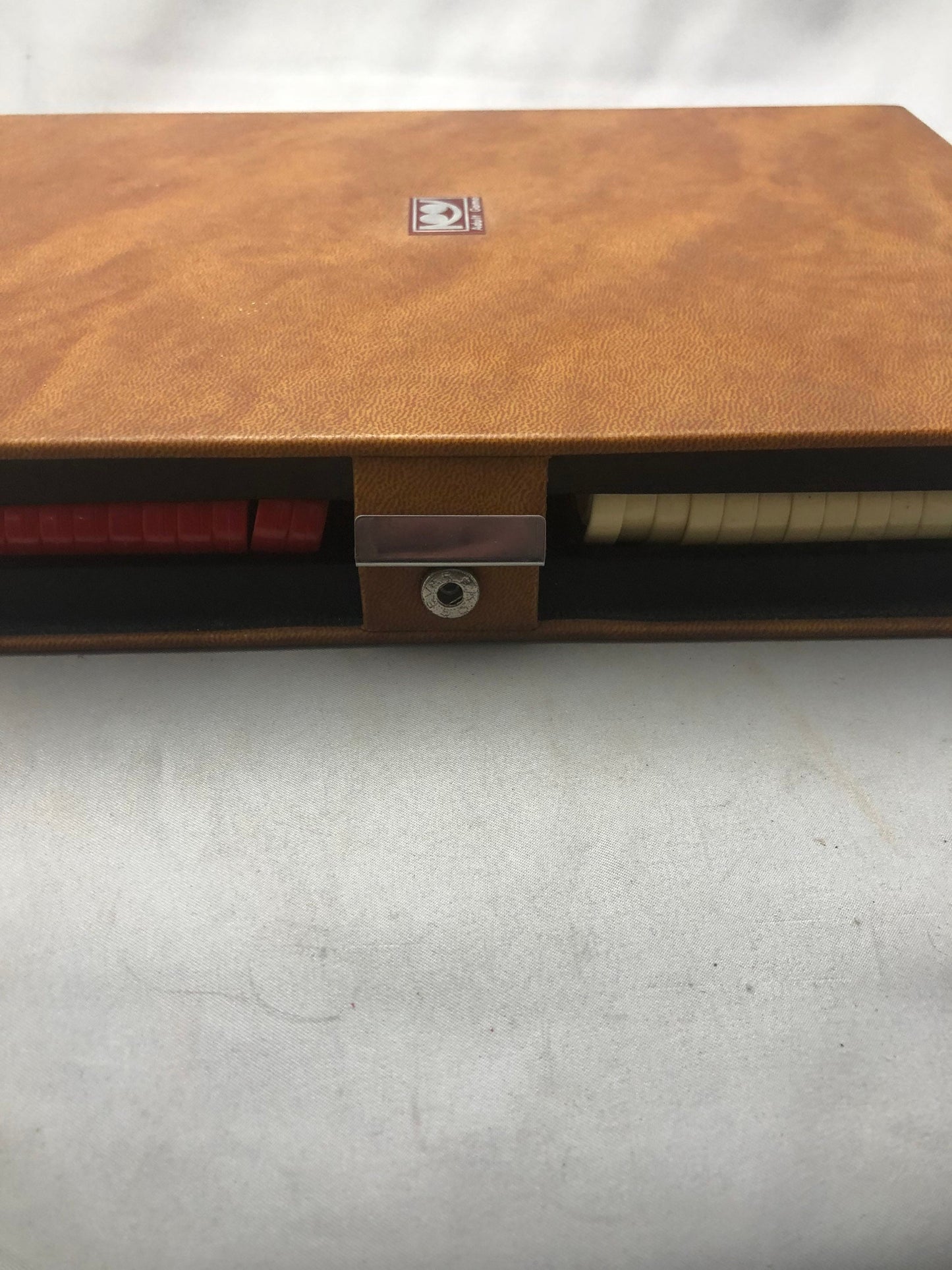 Vintage Pleather Backgammon Set
