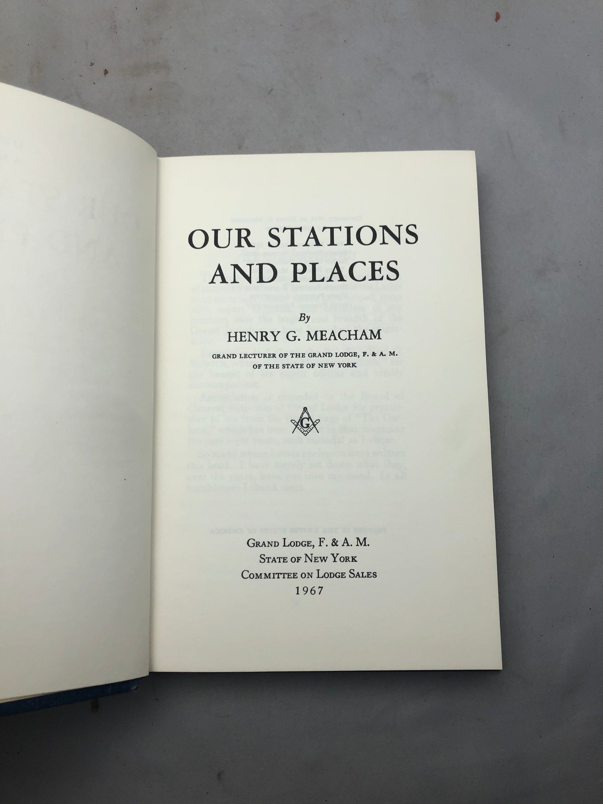 1967 "Our Stations and Places" by Henry G Meacham