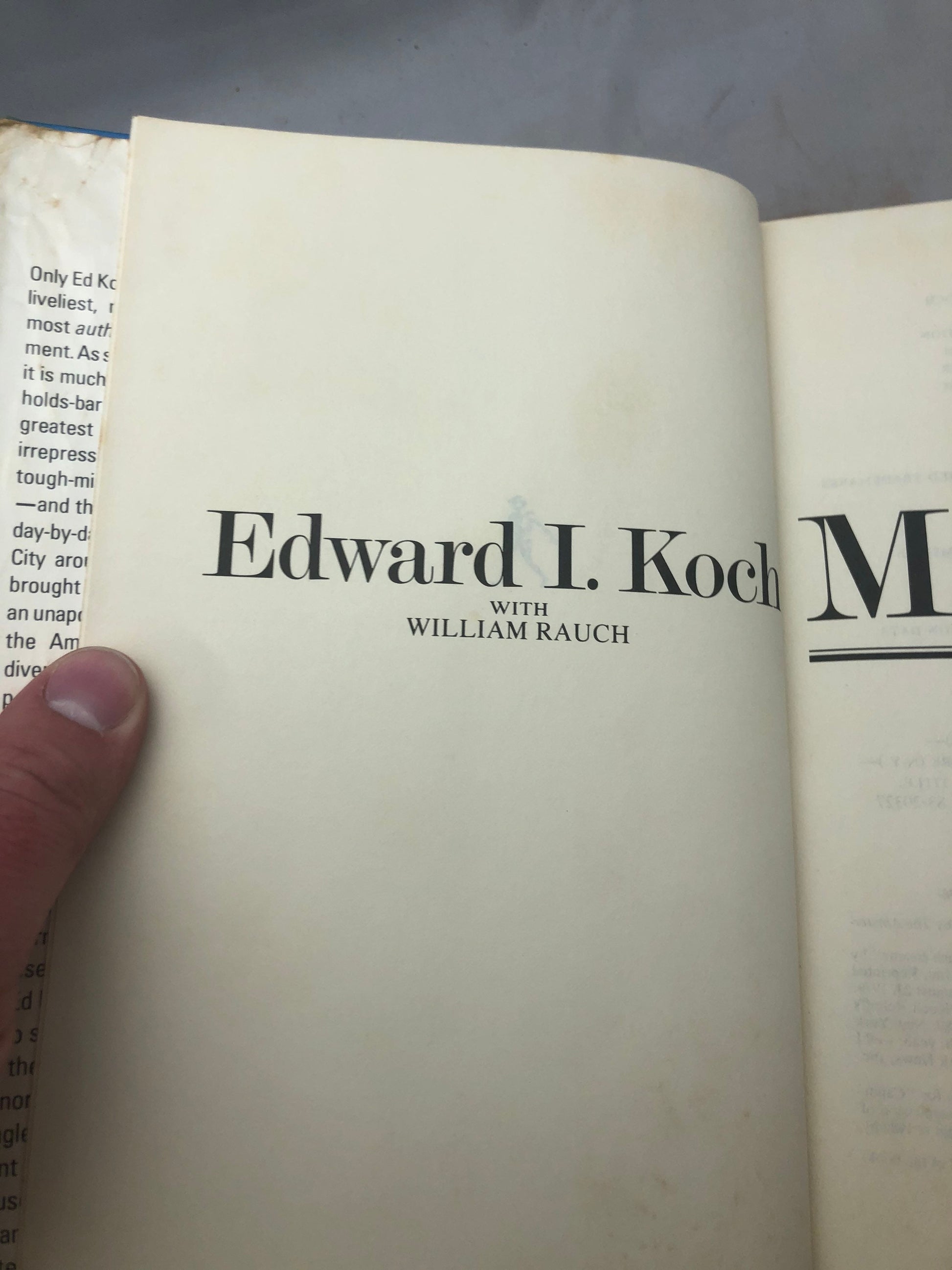 1984 'Mayor' by Edward Koch Paperback Edition, Political Memoir, NYC History Book, Mayor Biography, Urban Politics