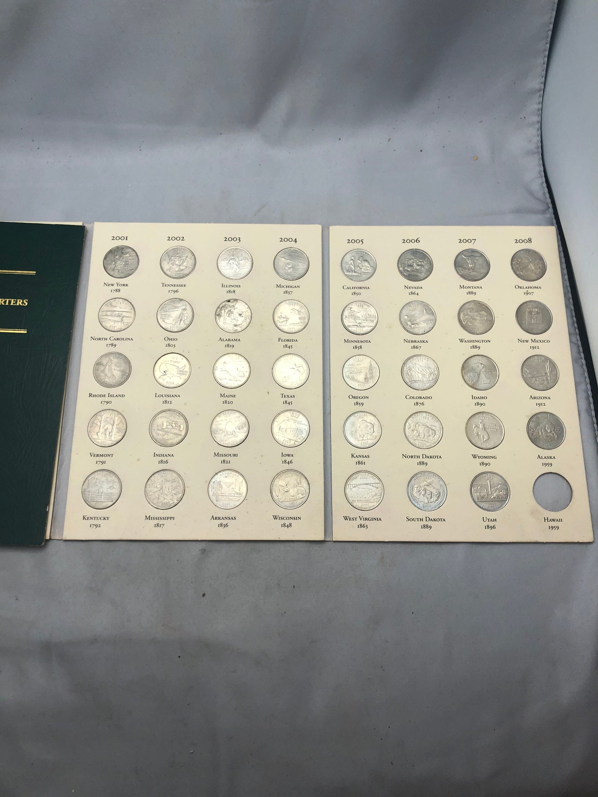 Vintage Littleton Fifty State Commemorative Quarters 1999-2008