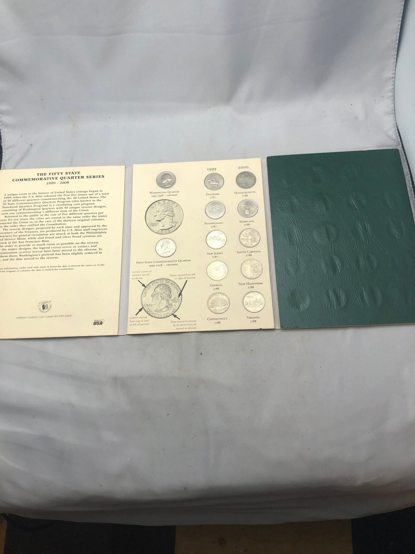 Vintage Littleton Fifty State Commemorative Quarters 1999-2008