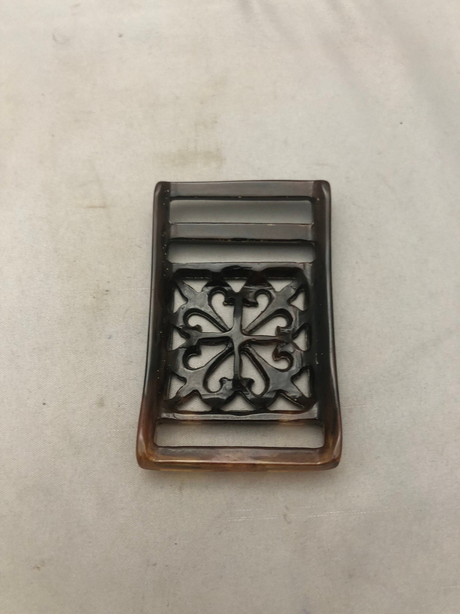 Vintage Brown Bakelite Belt Buckle