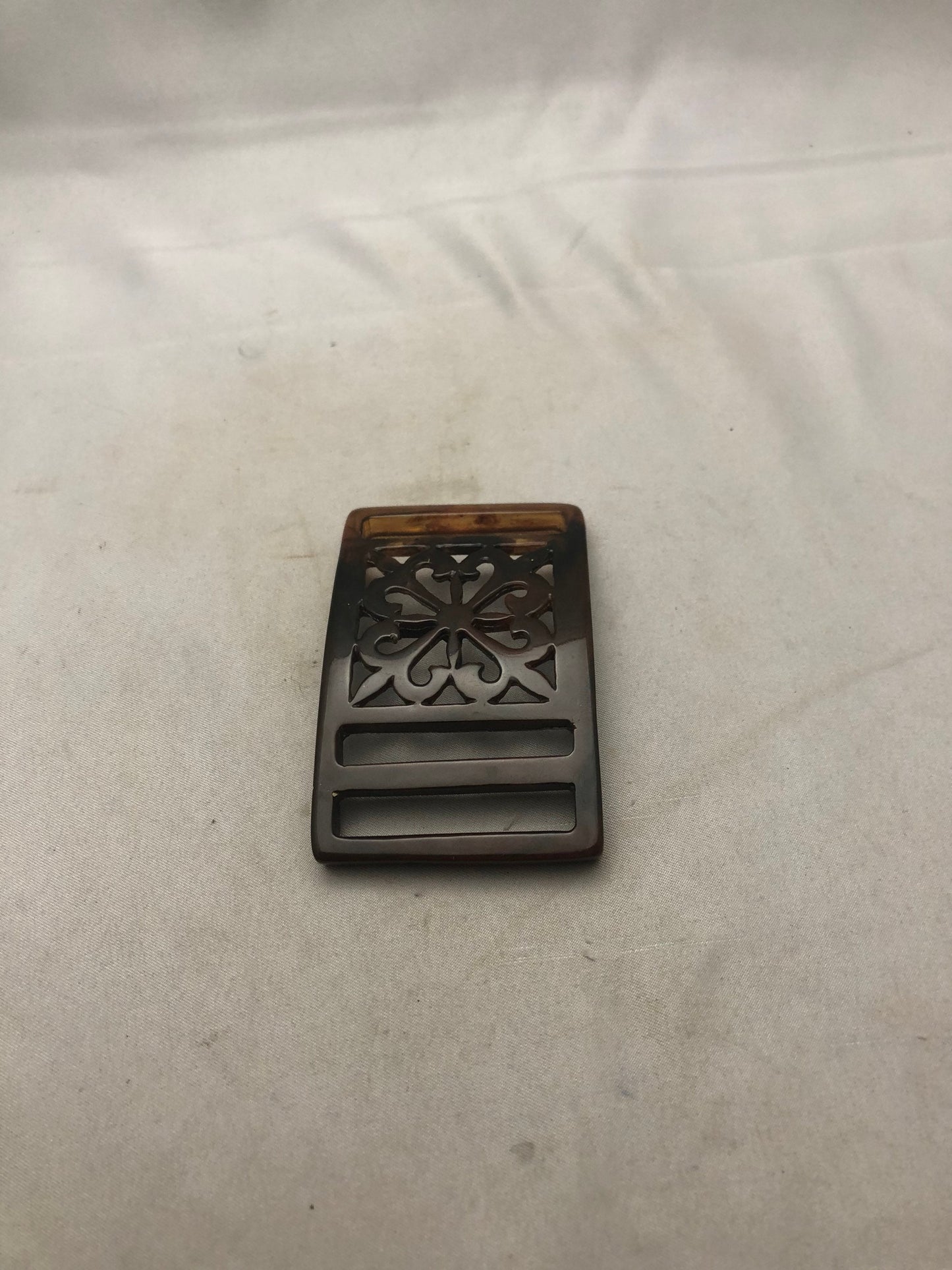 Vintage Brown Bakelite Belt Buckle