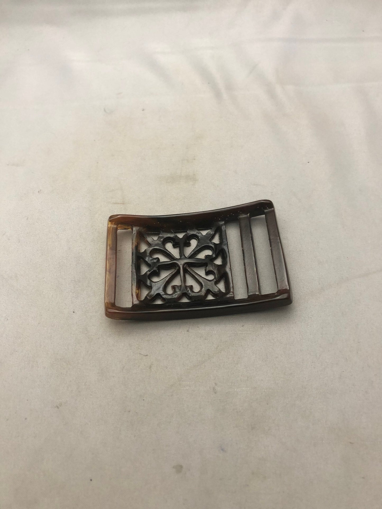 Vintage Brown Bakelite Belt Buckle