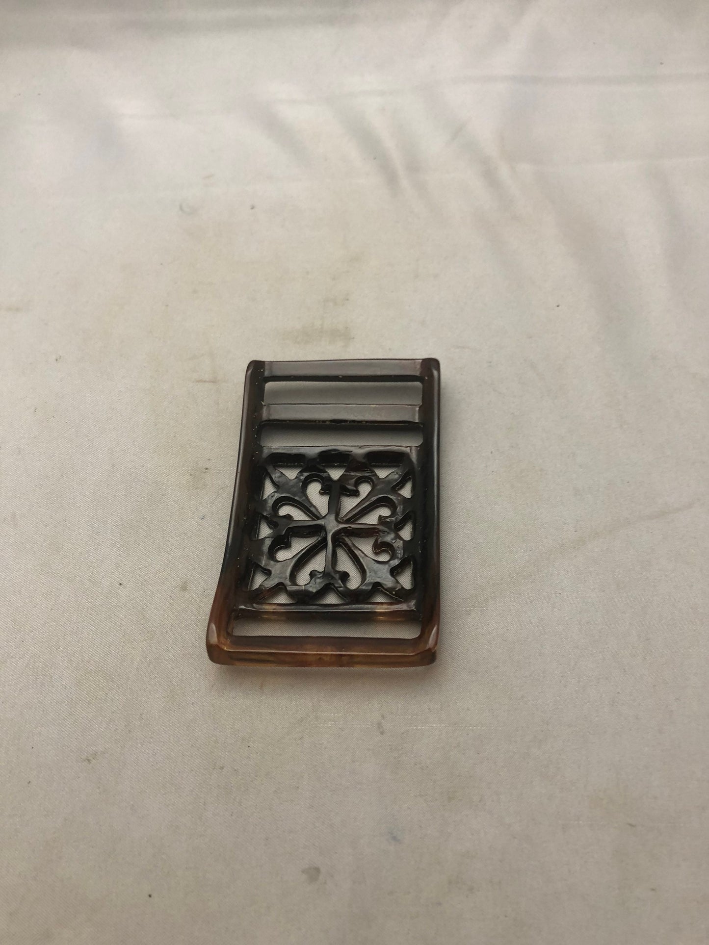 Vintage Brown Bakelite Belt Buckle