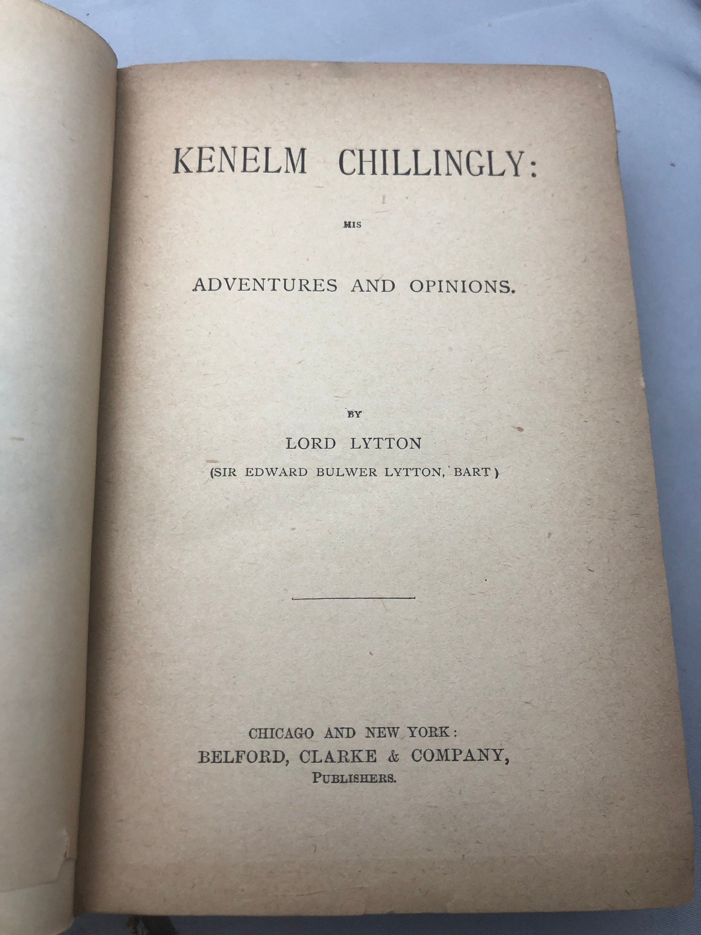 Antique "Kenelm Chillingly" and “Rienzi” by Bulwer Lytton