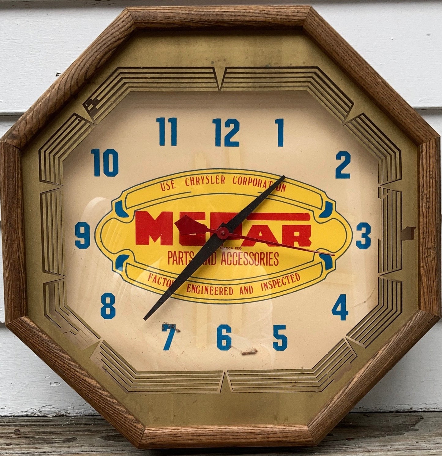 Vintage Mopar Plug-in Wall Clock, 1950's Collector's Item, Classic Car Decor, Unique Gift Idea