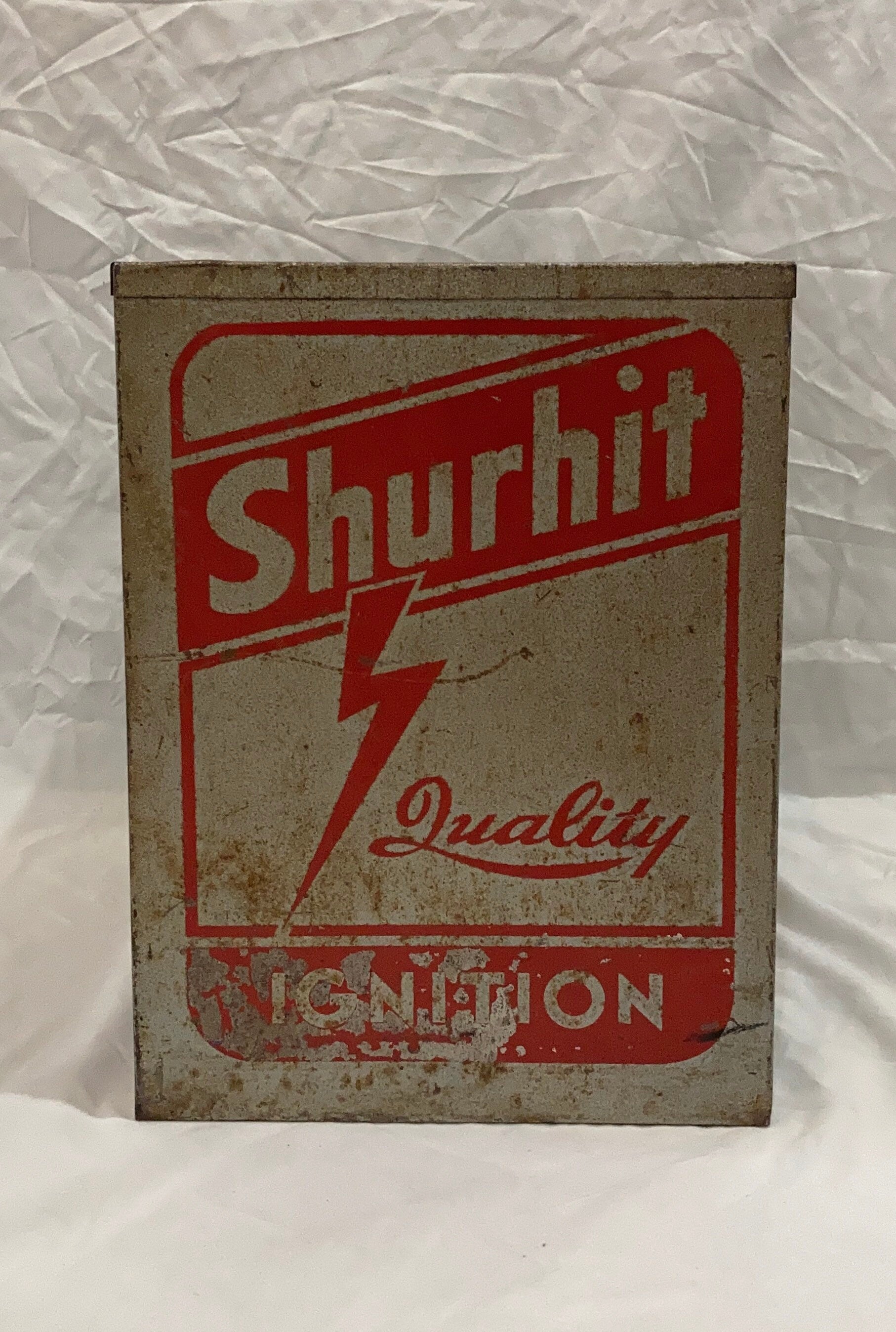 Vintage SHURHIT IGNITION Auto/Truck Parts Steel Cabinet | Home Decor