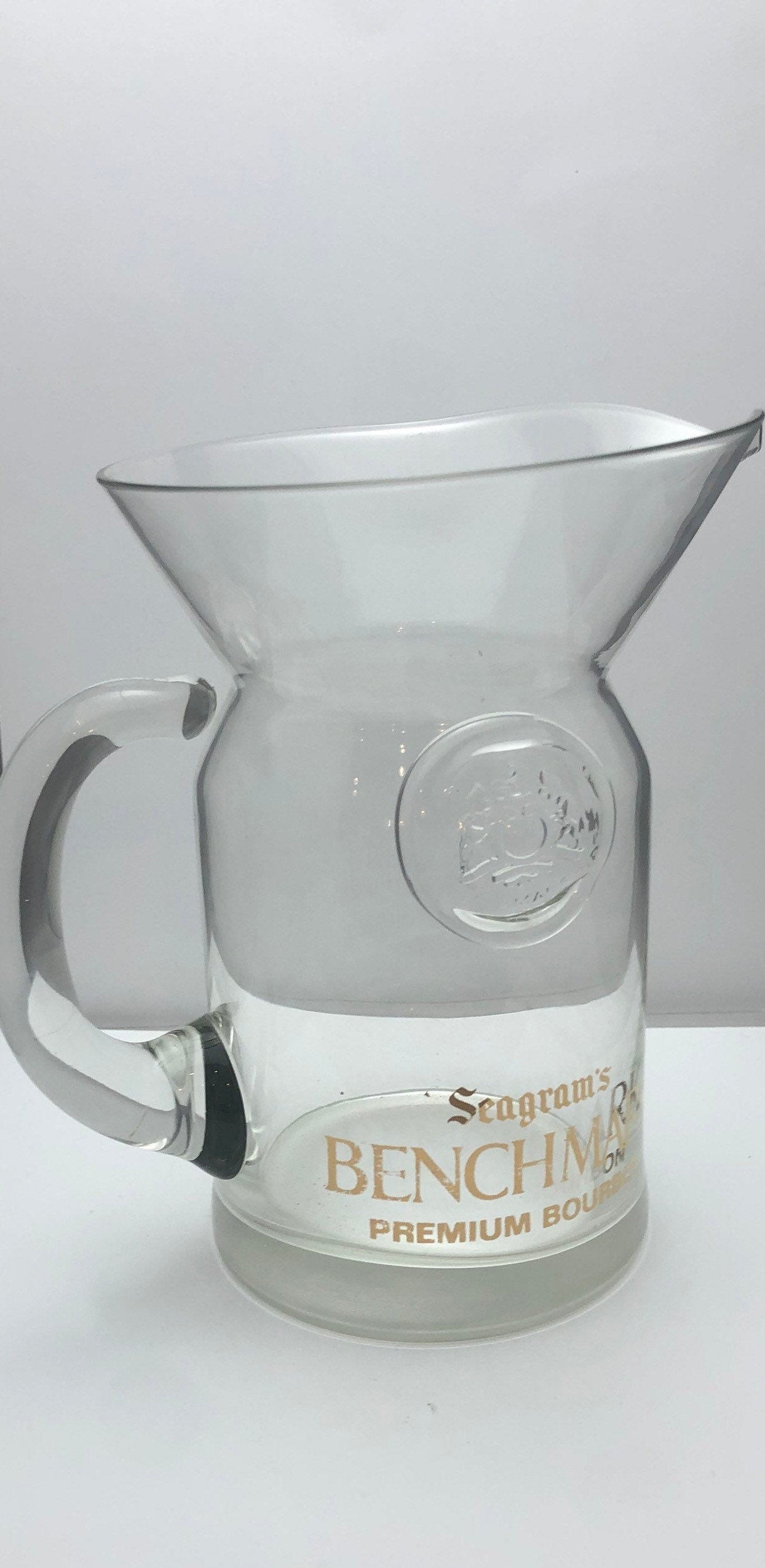 Seagram's Benchmark Premium Bourbon Rare Clear Glass Pitcher