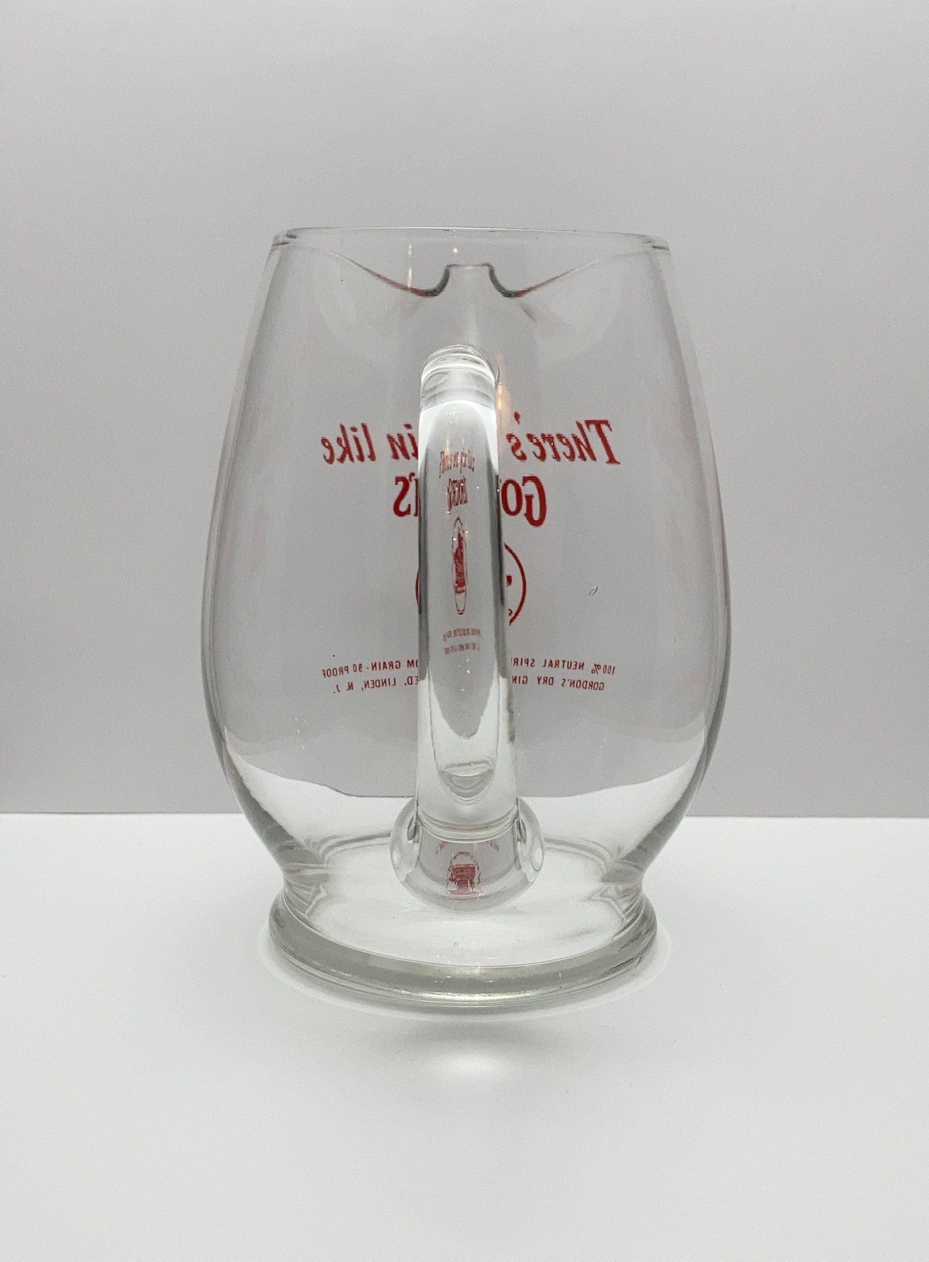 Vintage Gordon’s Dry Gin Advertising Glass Pitcher | Home & Living