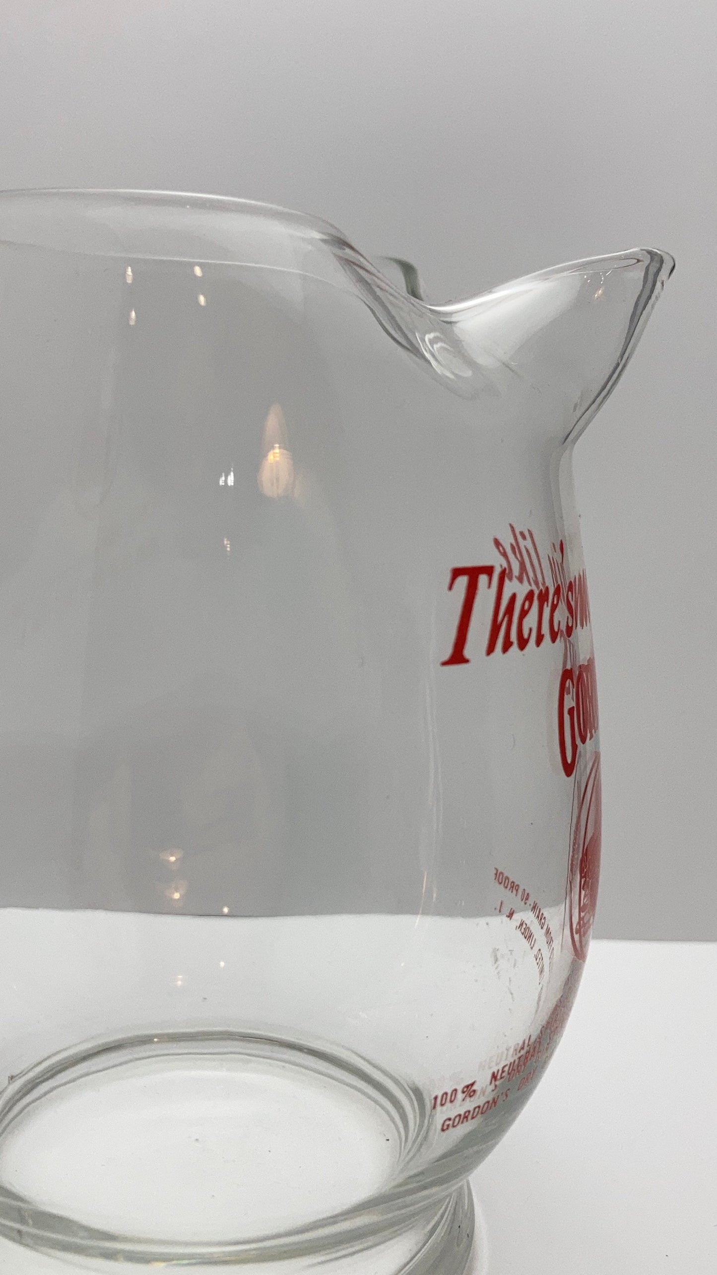 Vintage Gordon’s Dry Gin Advertising Glass Pitcher | Home & Living