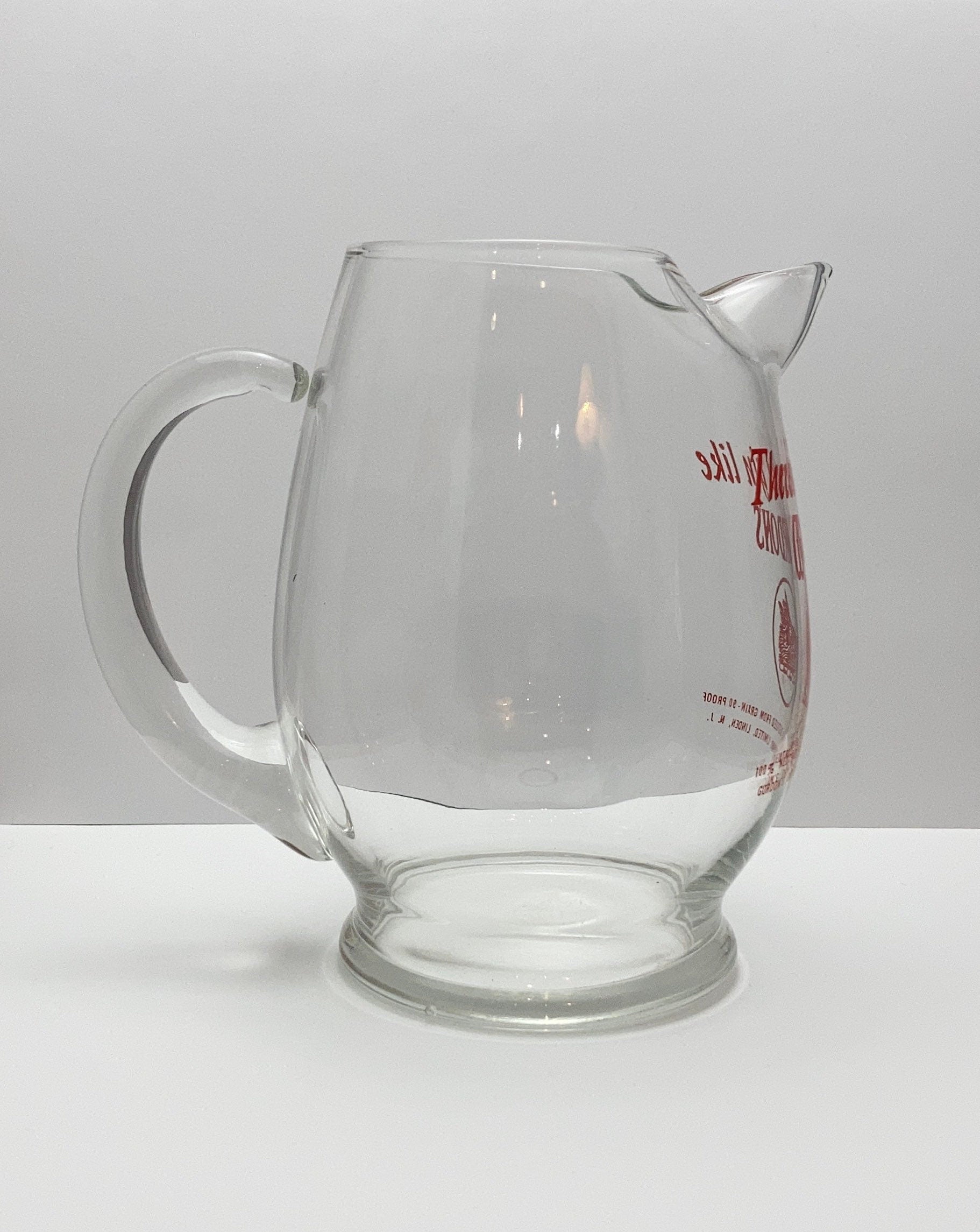 Vintage Gordon’s Dry Gin Advertising Glass Pitcher | Home & Living