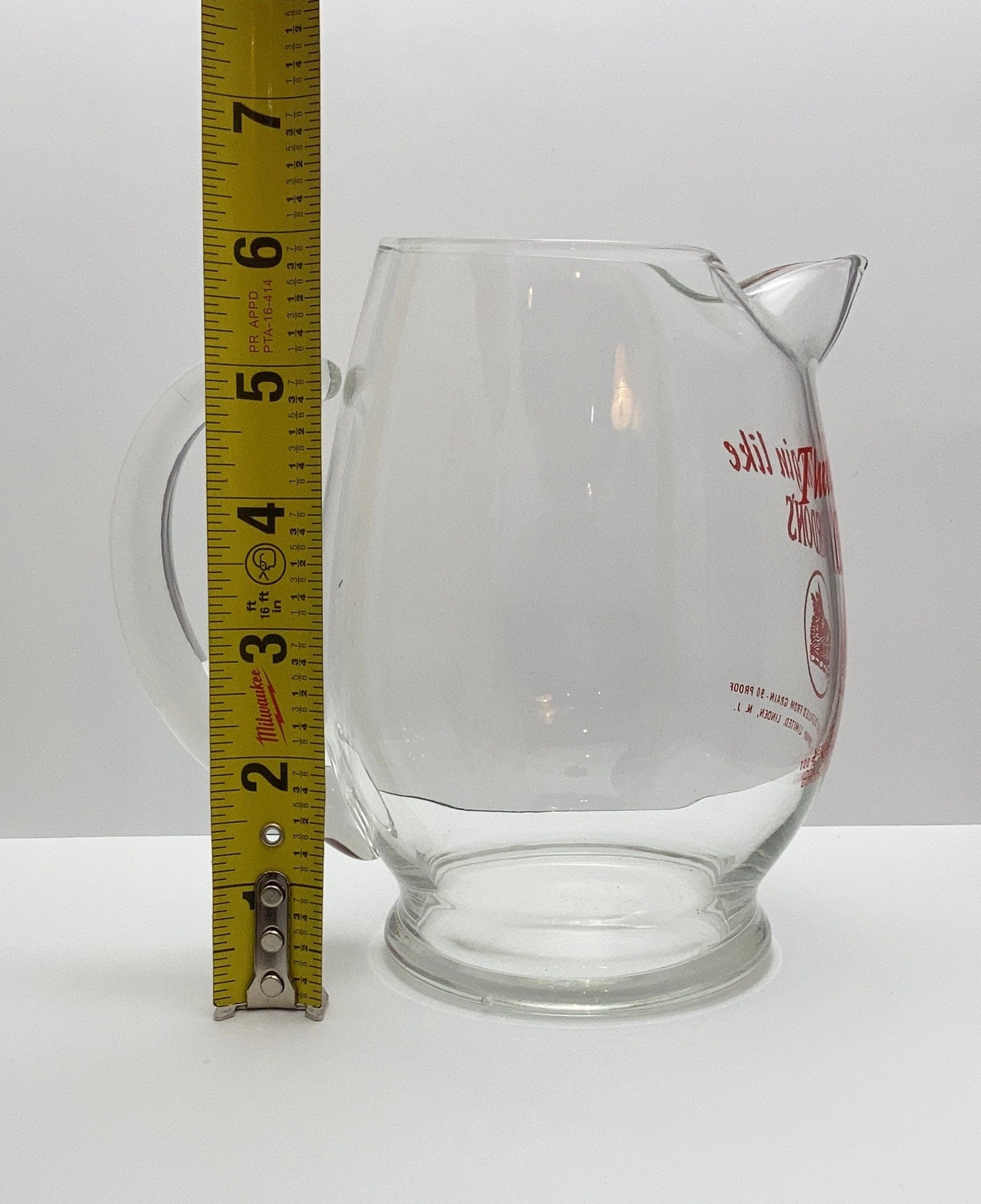 Vintage Gordon’s Dry Gin Advertising Glass Pitcher | Home & Living