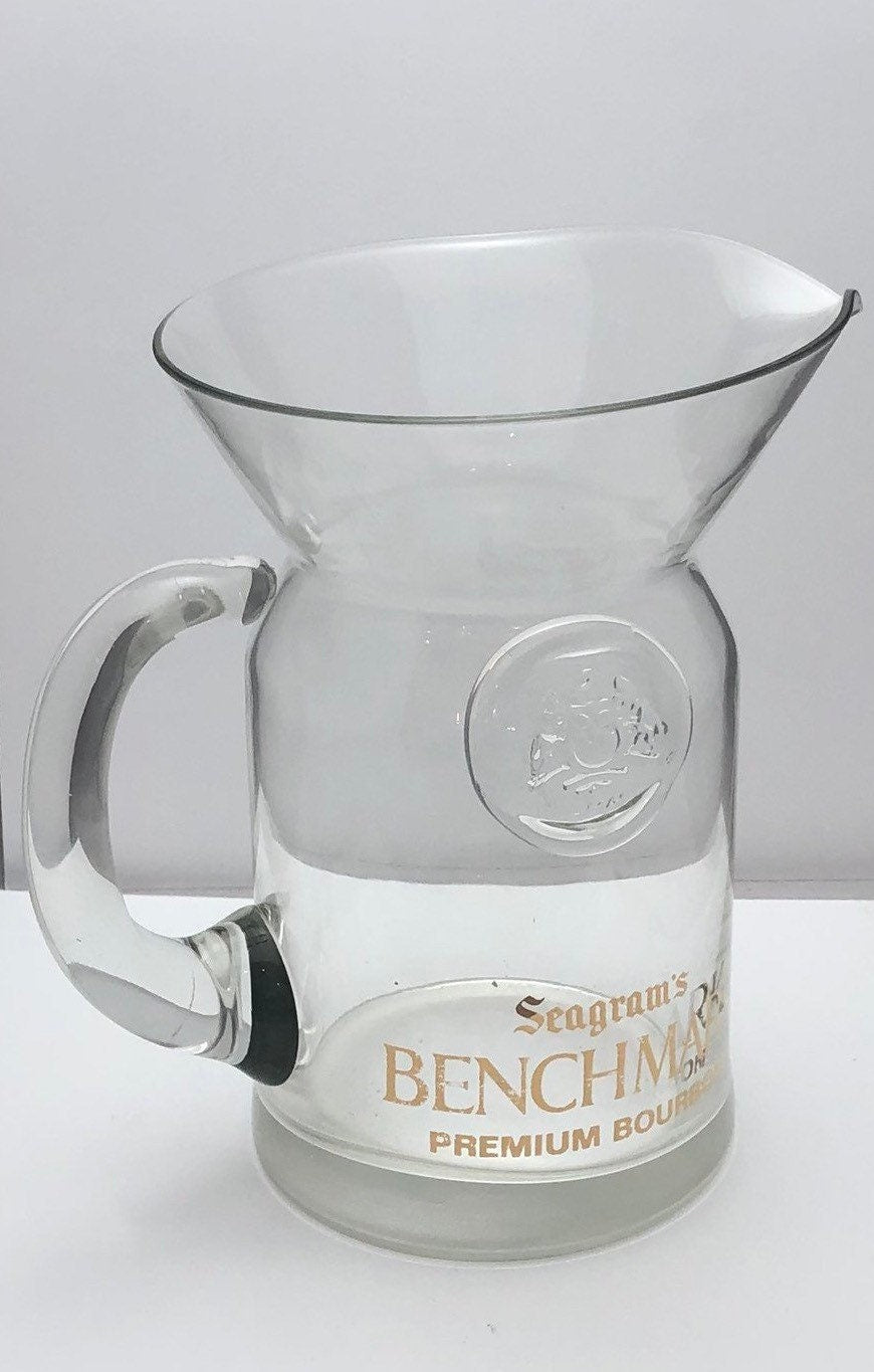 Seagram's Benchmark Premium Bourbon Rare Clear Glass Pitcher