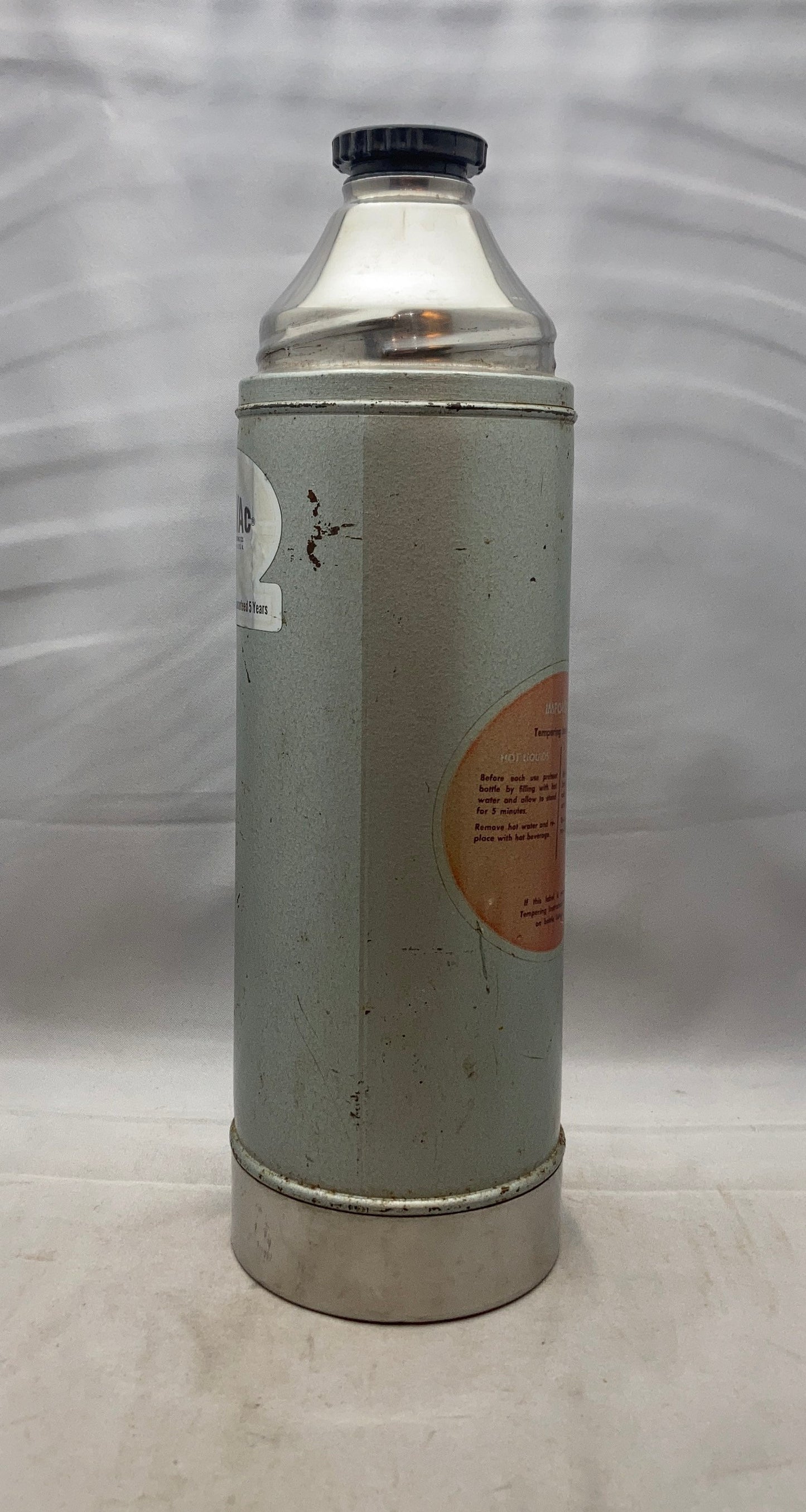 Vintage UNO-VAC Unbreakable Liner Stainless Steel Thermos