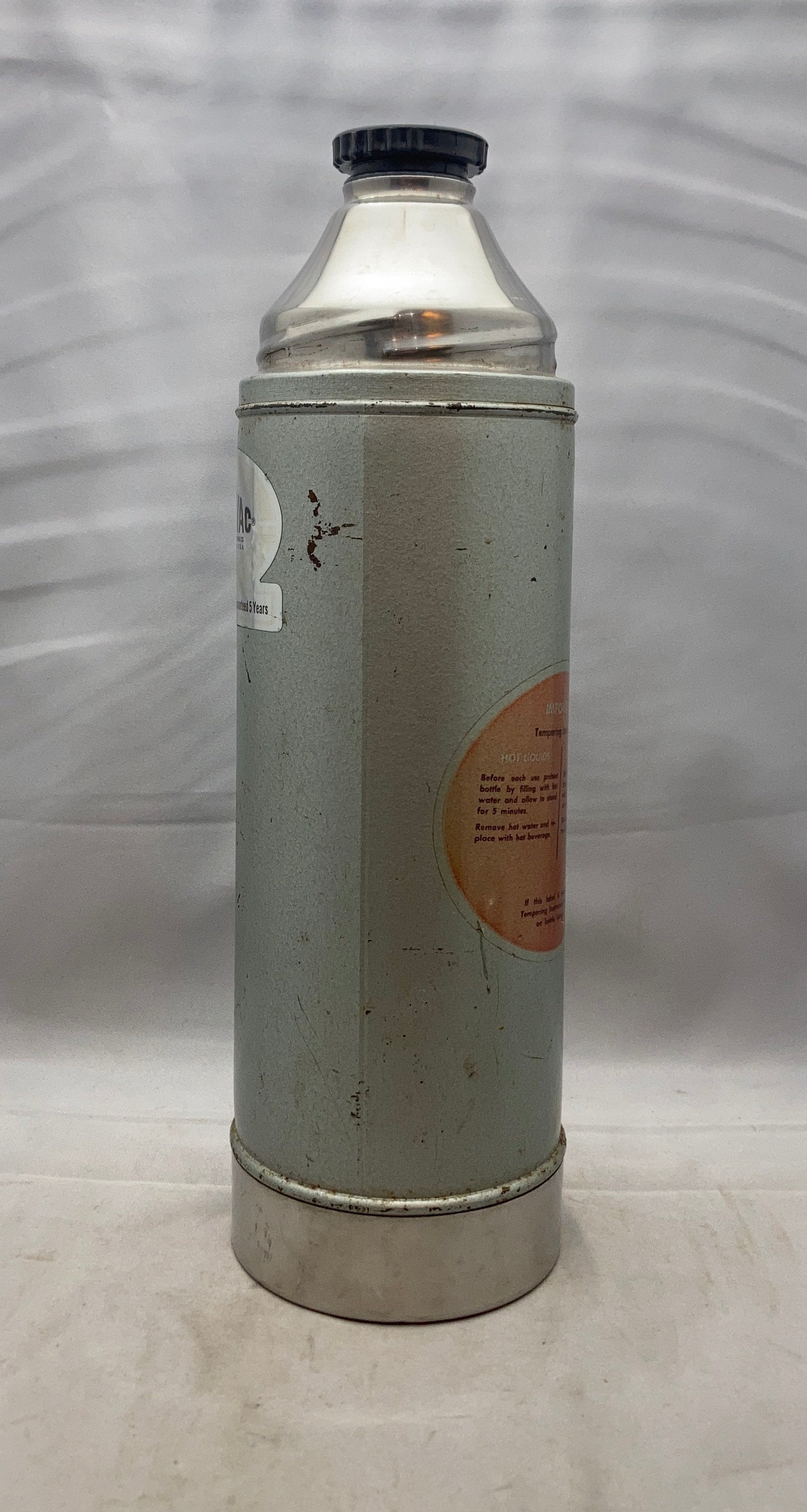 Vintage UNO-VAC Unbreakable Liner Stainless Steel Thermos