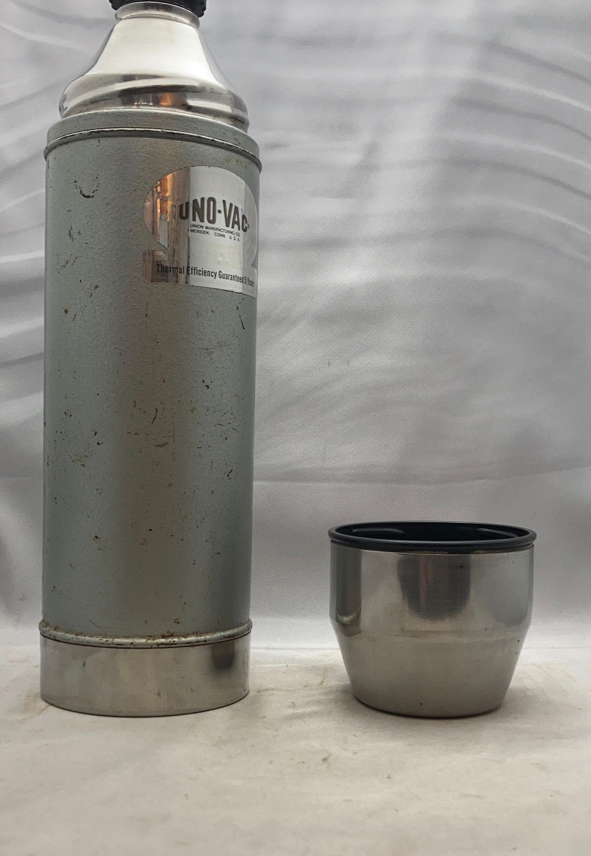 Vintage UNO-VAC Unbreakable Liner Stainless Steel Thermos