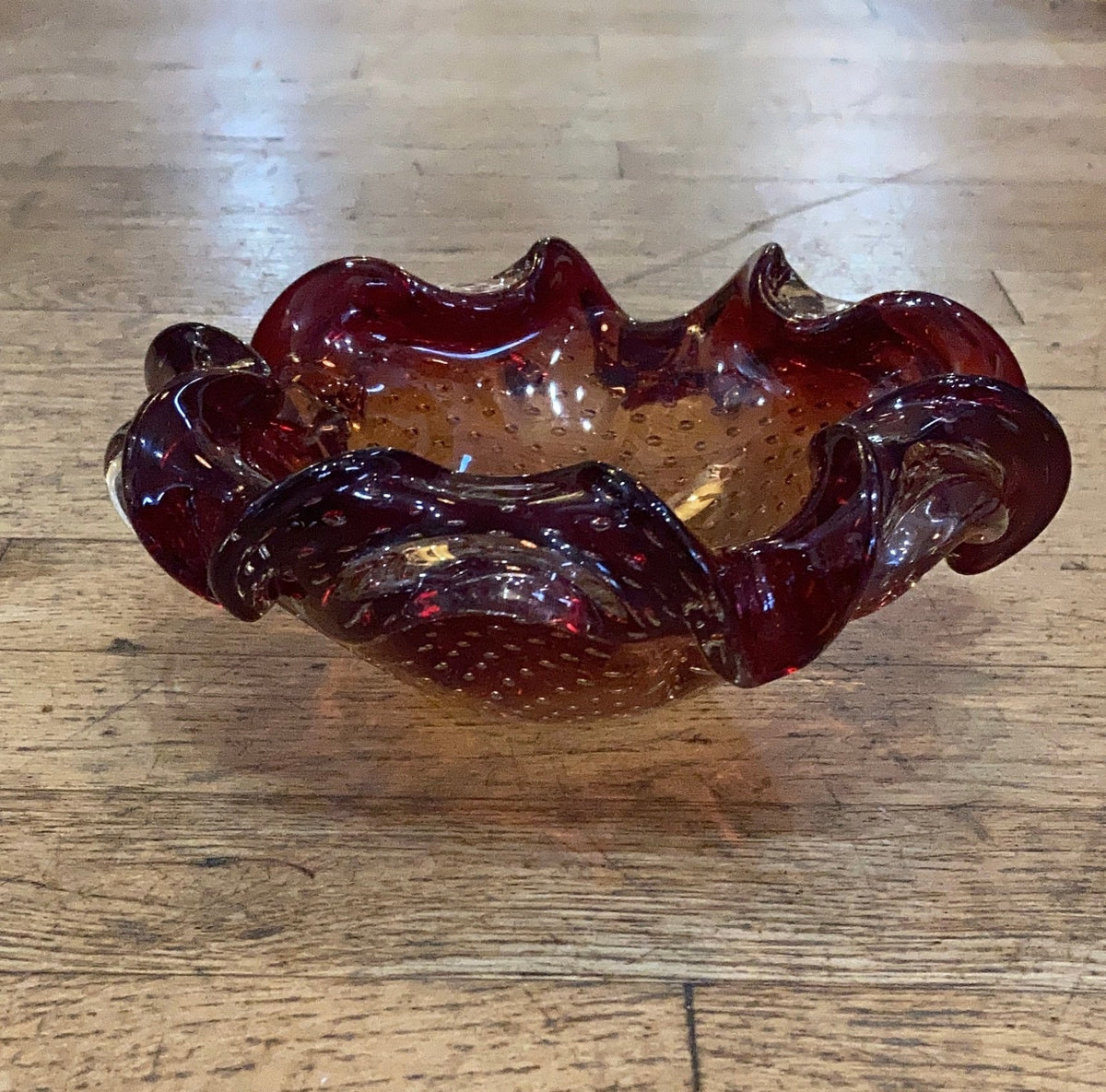 Vintage Murano Glass Flower Petal Bowl | Home Decor