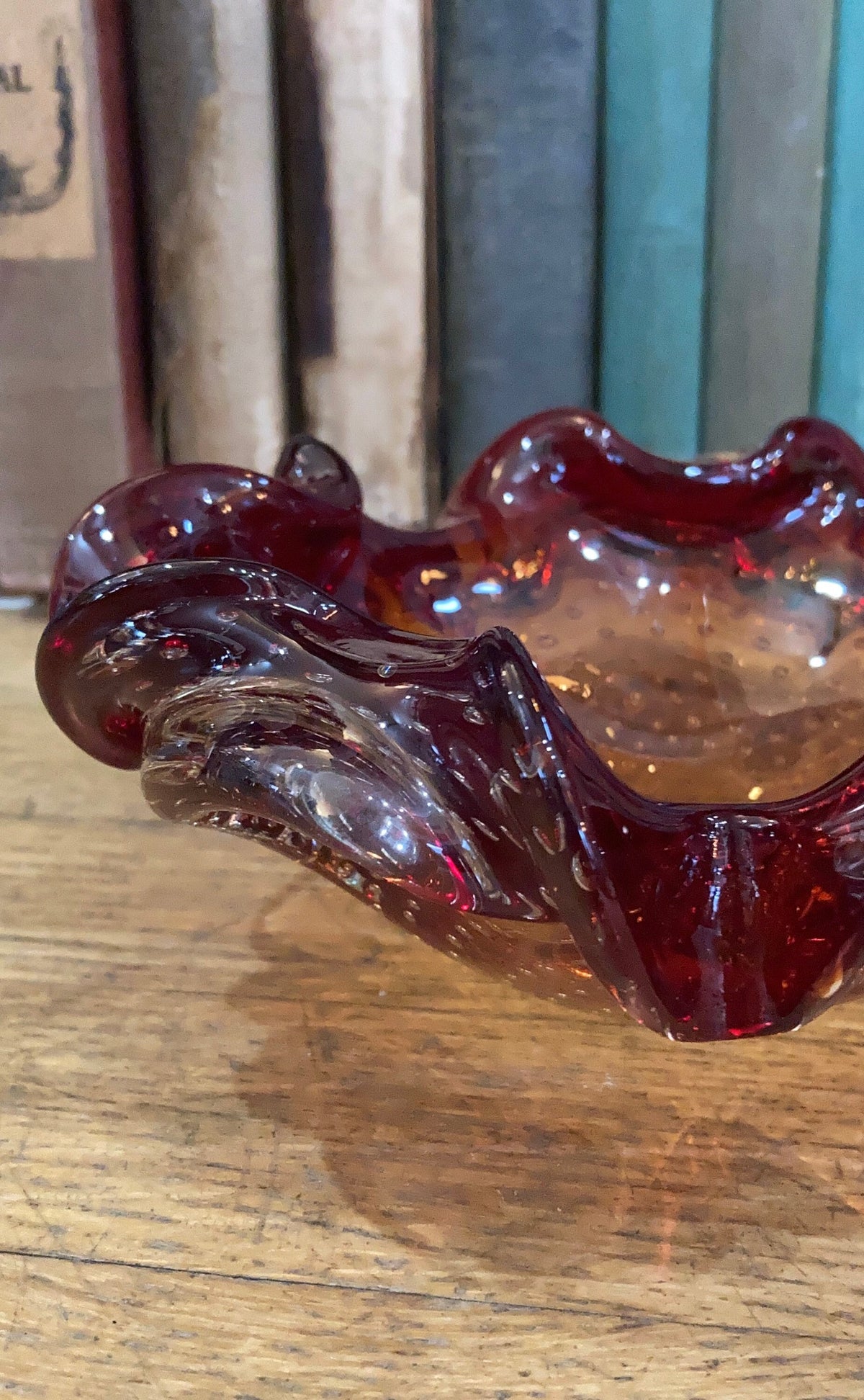 Vintage Murano Glass Flower Petal Bowl | Home Decor