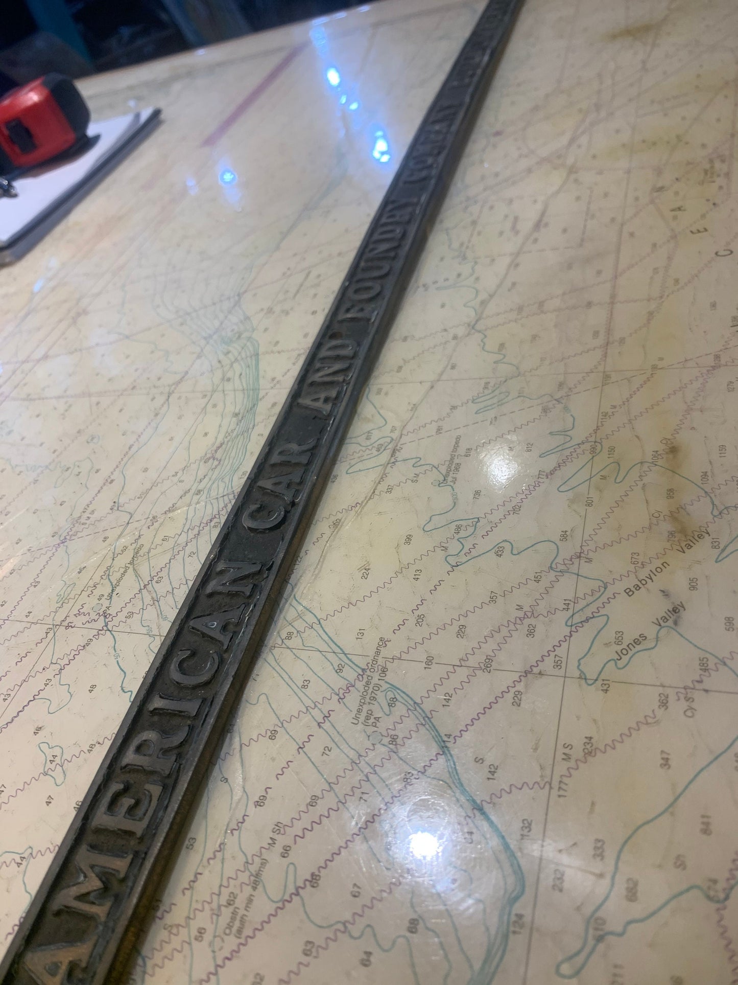 Vintage Railroad Name Plate for American Car and Foundry Company Builder, Berwick, PA Solid