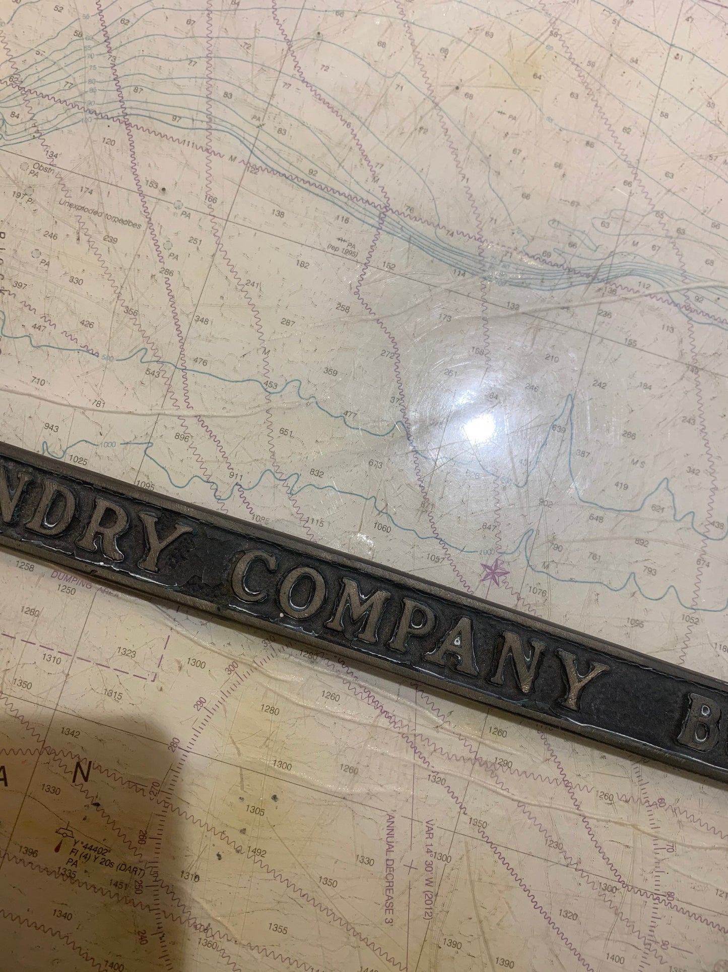 Vintage Railroad Name Plate for American Car and Foundry Company Builder, Berwick, PA Solid