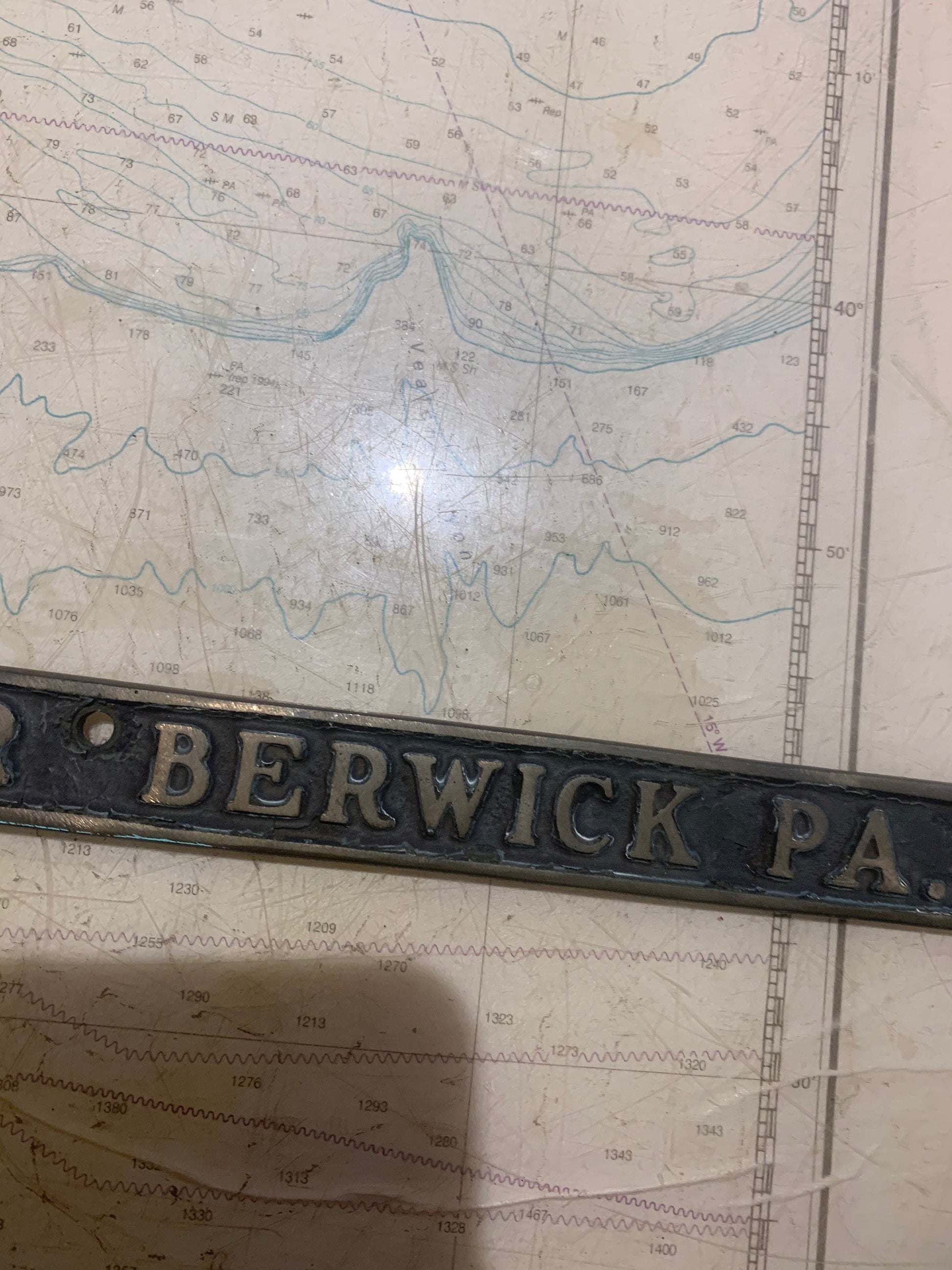 Vintage Railroad Name Plate for American Car and Foundry Company Builder, Berwick, PA Solid