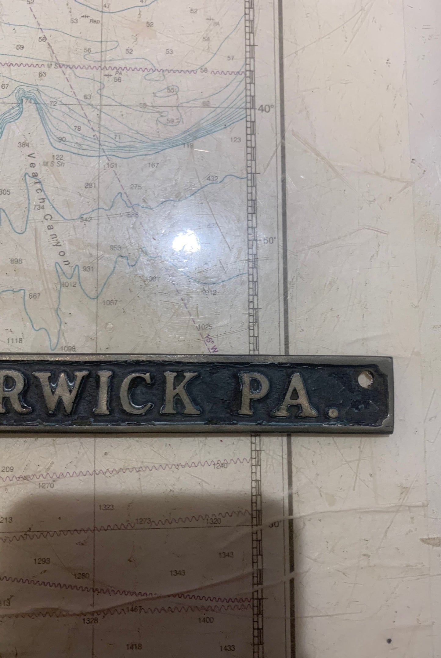 Vintage Railroad Name Plate for American Car and Foundry Company Builder, Berwick, PA Solid