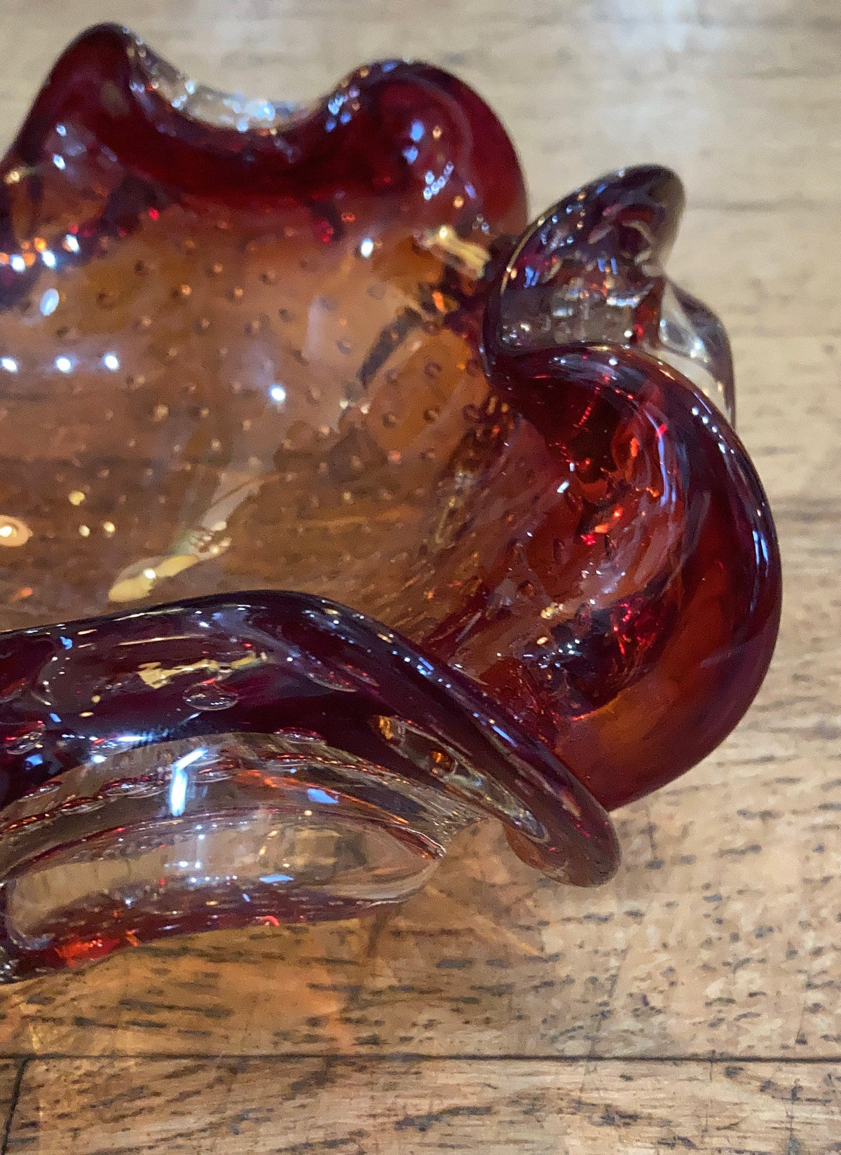 Vintage Murano Glass Flower Petal Bowl | Home Decor