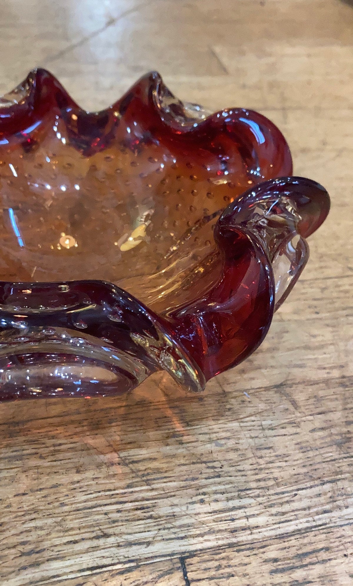 Vintage Murano Glass Flower Petal Bowl | Home Decor